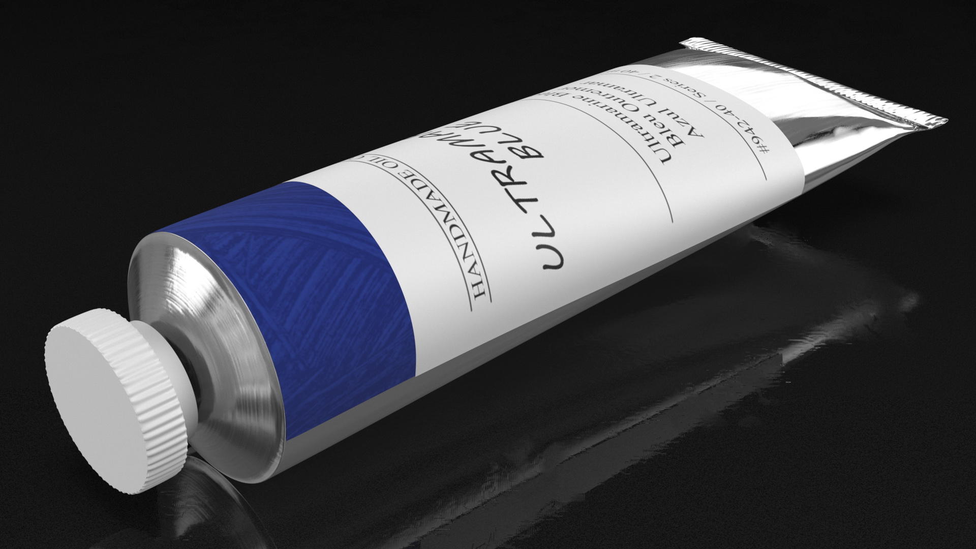 3D Oil Paint Tubes 7 Colors Set model