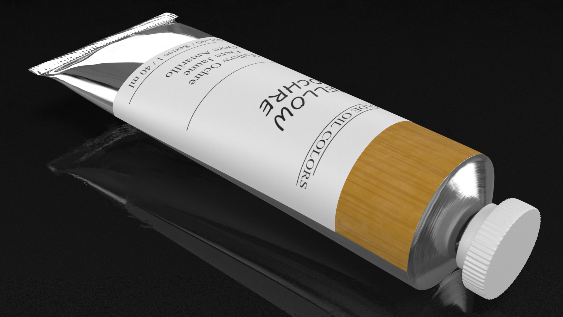 3D Oil Paint Tubes 7 Colors Set model