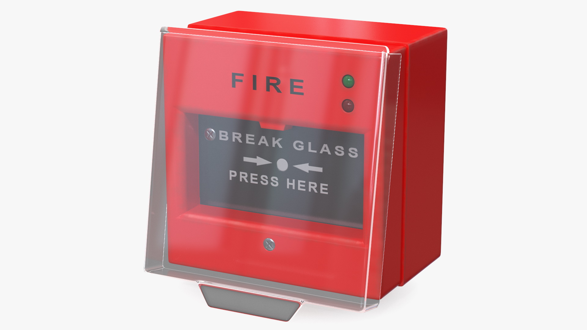 3D Manual Call Point Fire Alarm model