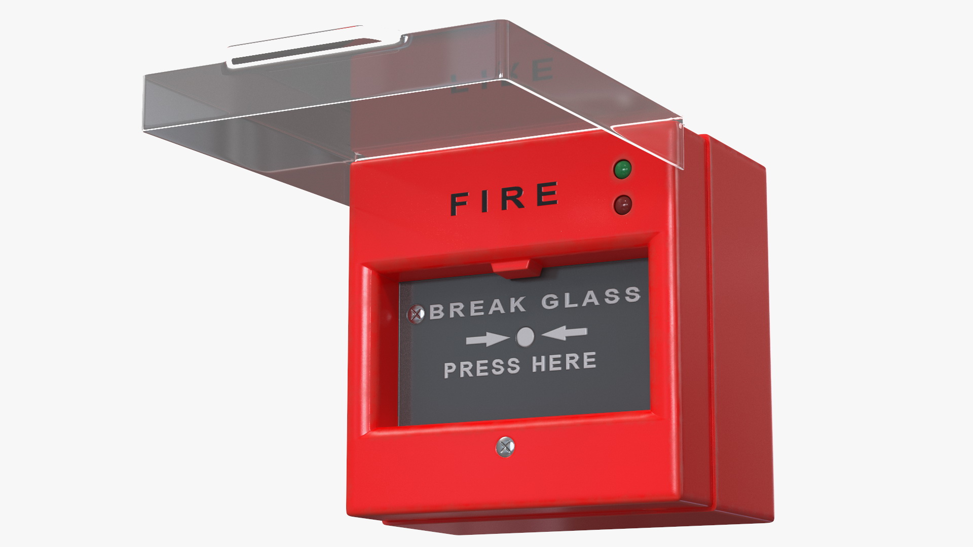 3D Manual Call Point Fire Alarm model
