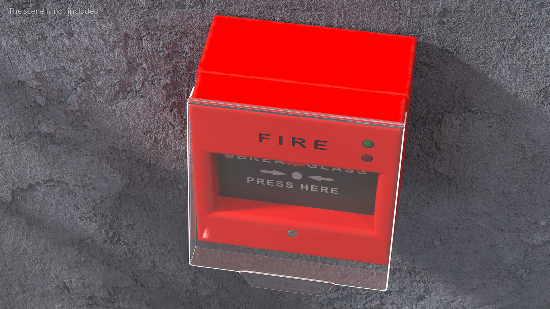 3D Manual Call Point Fire Alarm model