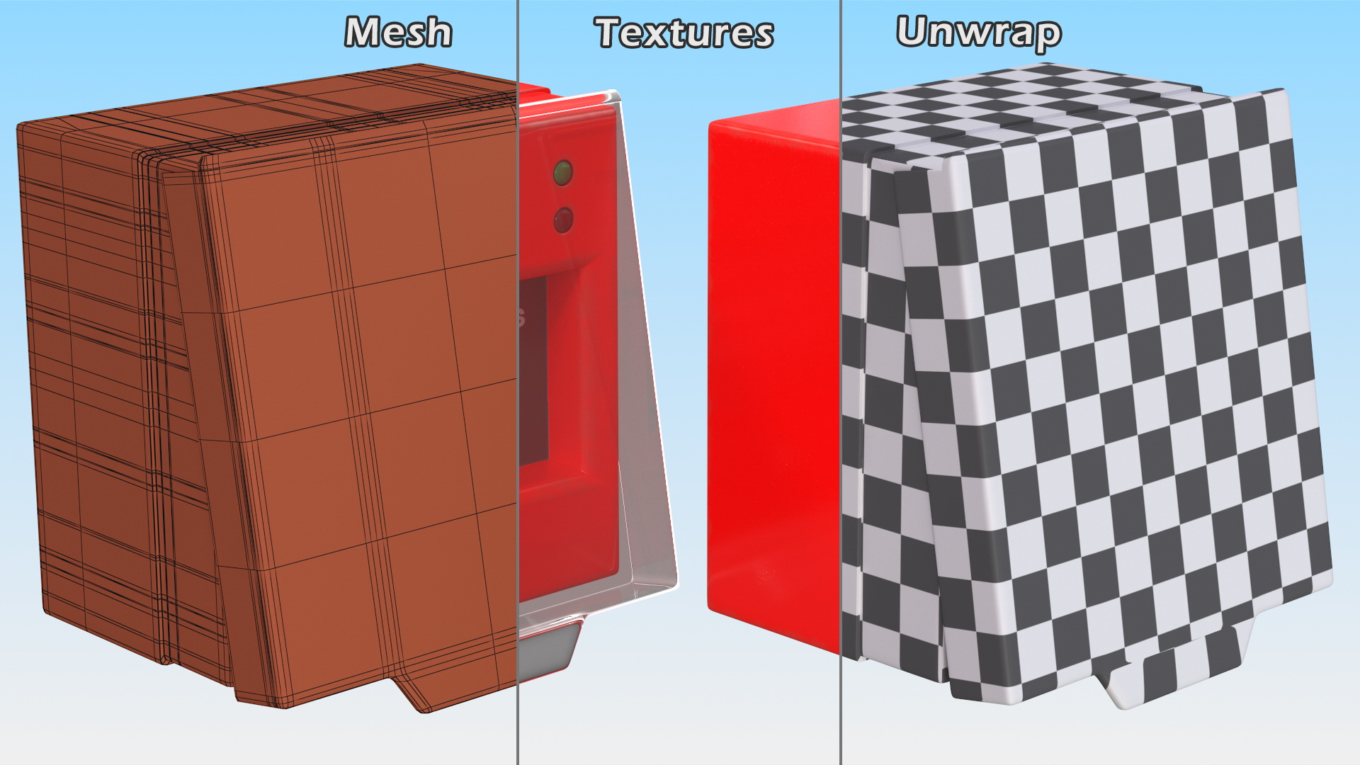 3D Manual Call Point Fire Alarm model