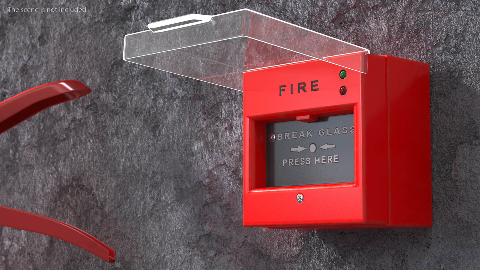 3D Manual Call Point Fire Alarm model