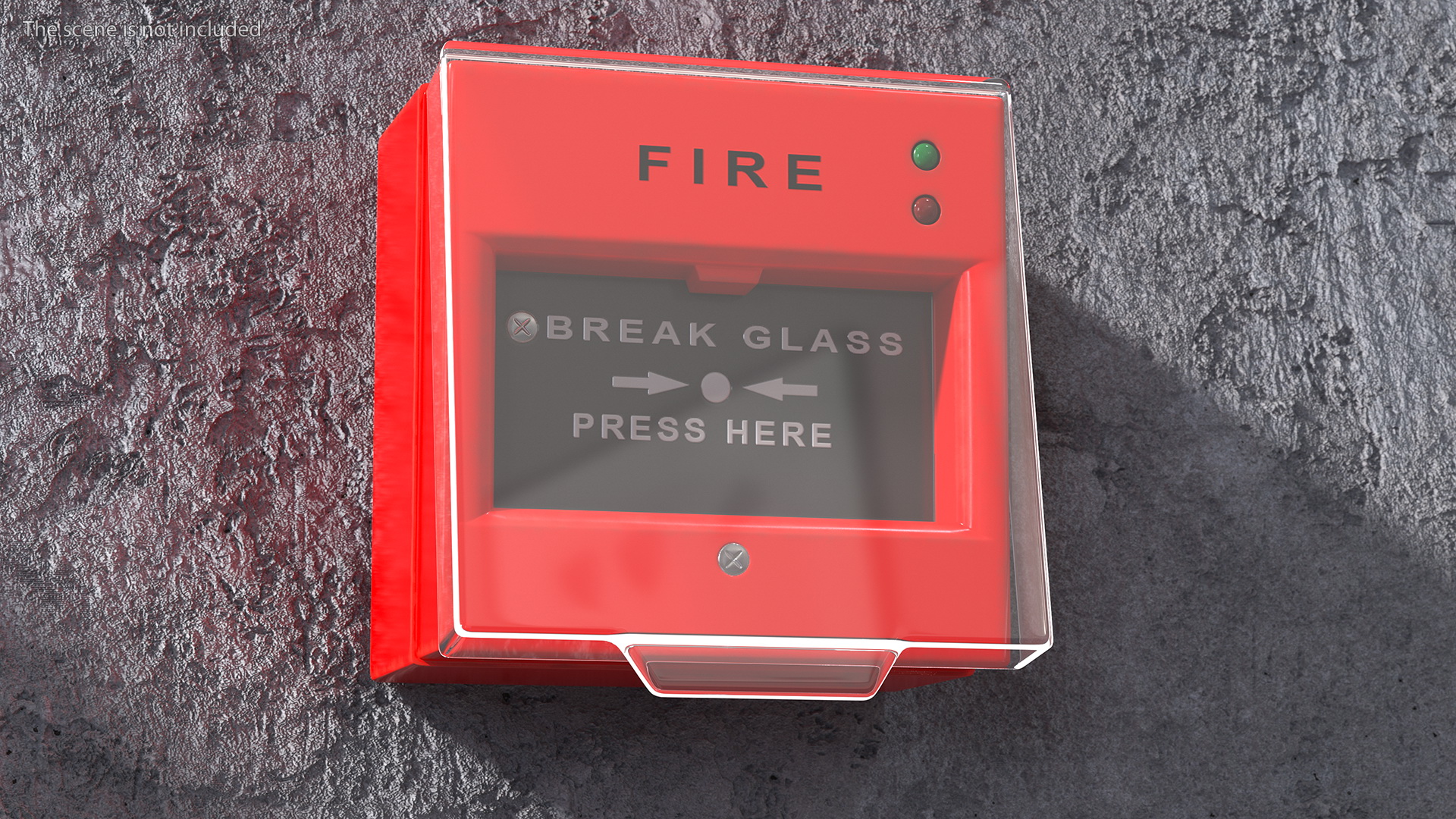 3D Manual Call Point Fire Alarm model