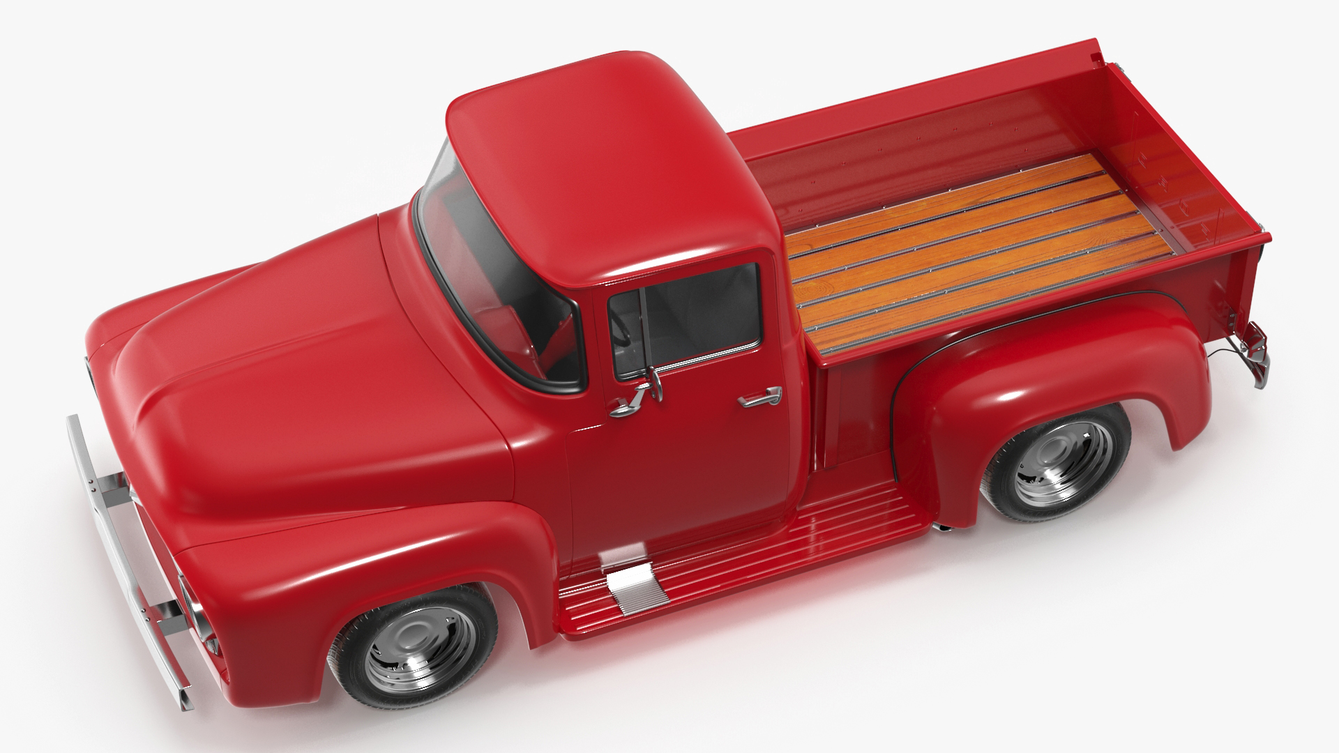 1956 Ford F100 Pickup Truck Tuned Simple Interior 3D model