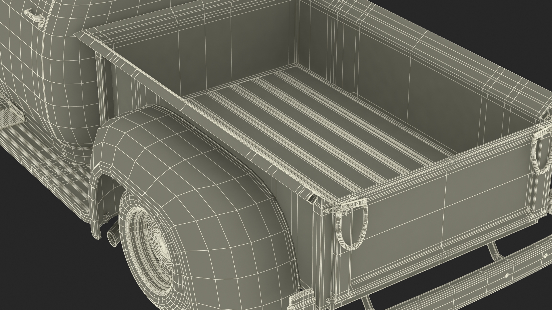 1956 Ford F100 Pickup Truck Tuned Simple Interior 3D model