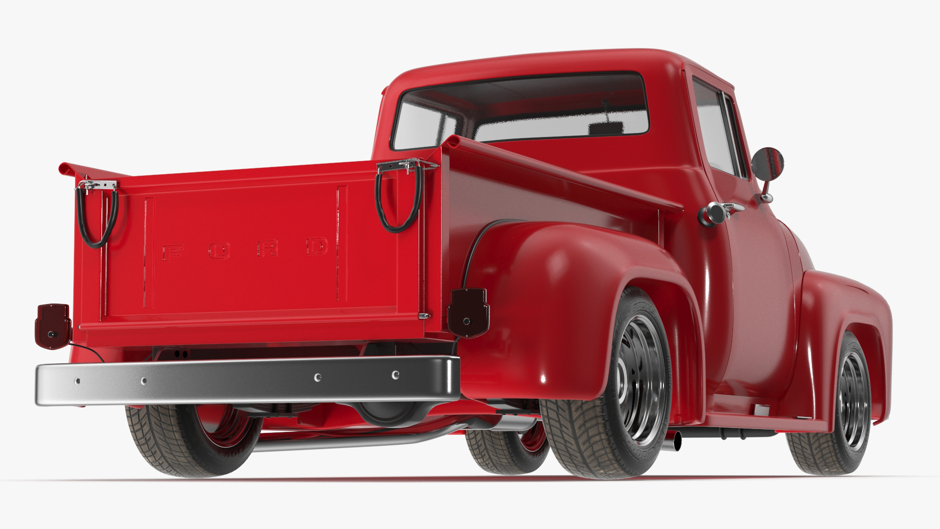 1956 Ford F100 Pickup Truck Tuned Simple Interior 3D model