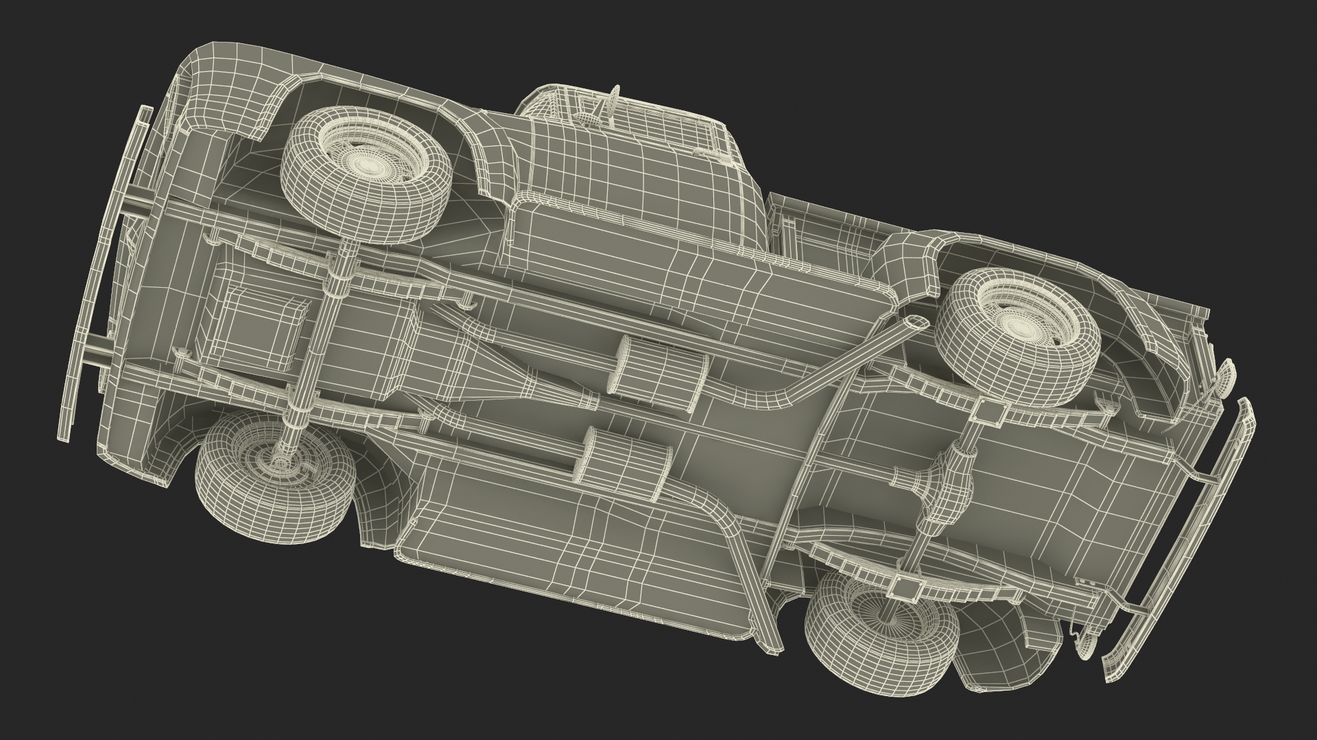 1956 Ford F100 Pickup Truck Tuned Simple Interior 3D model