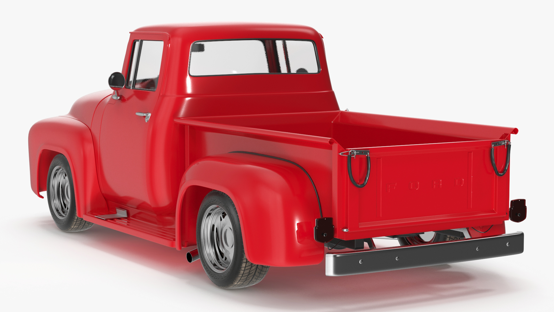 1956 Ford F100 Pickup Truck Tuned Simple Interior 3D model