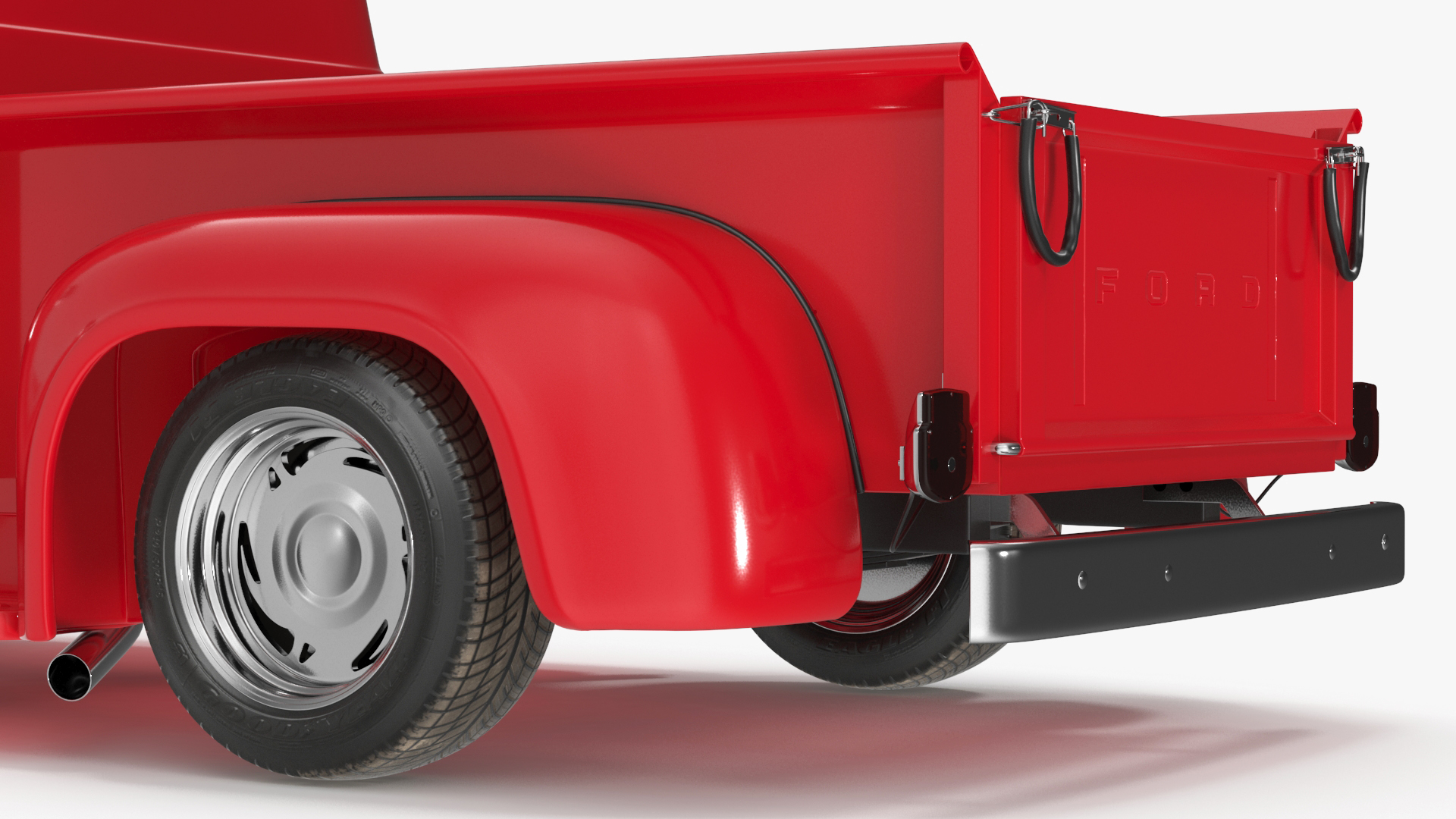 1956 Ford F100 Pickup Truck Tuned Simple Interior 3D model
