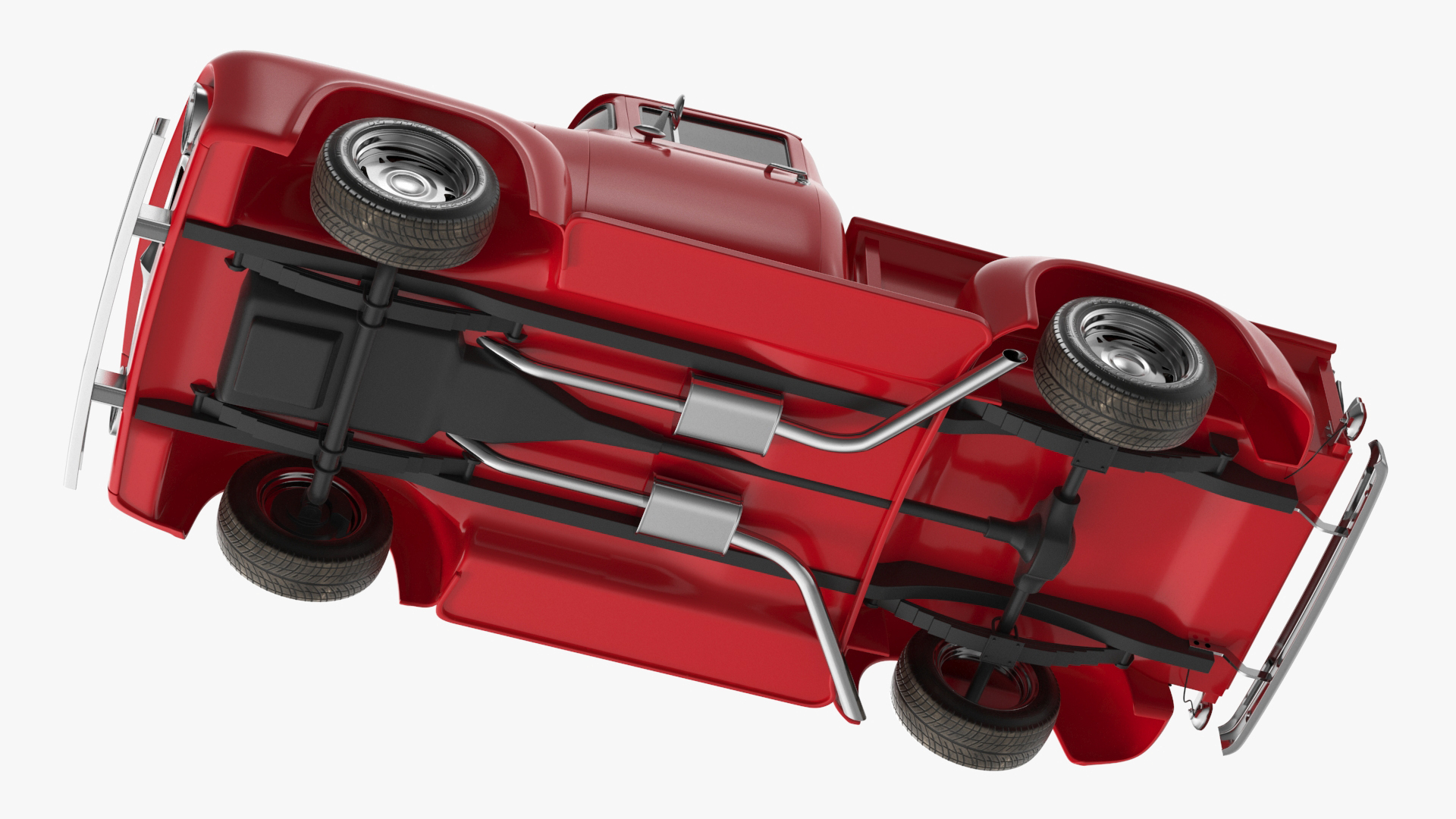 1956 Ford F100 Pickup Truck Tuned Simple Interior 3D model