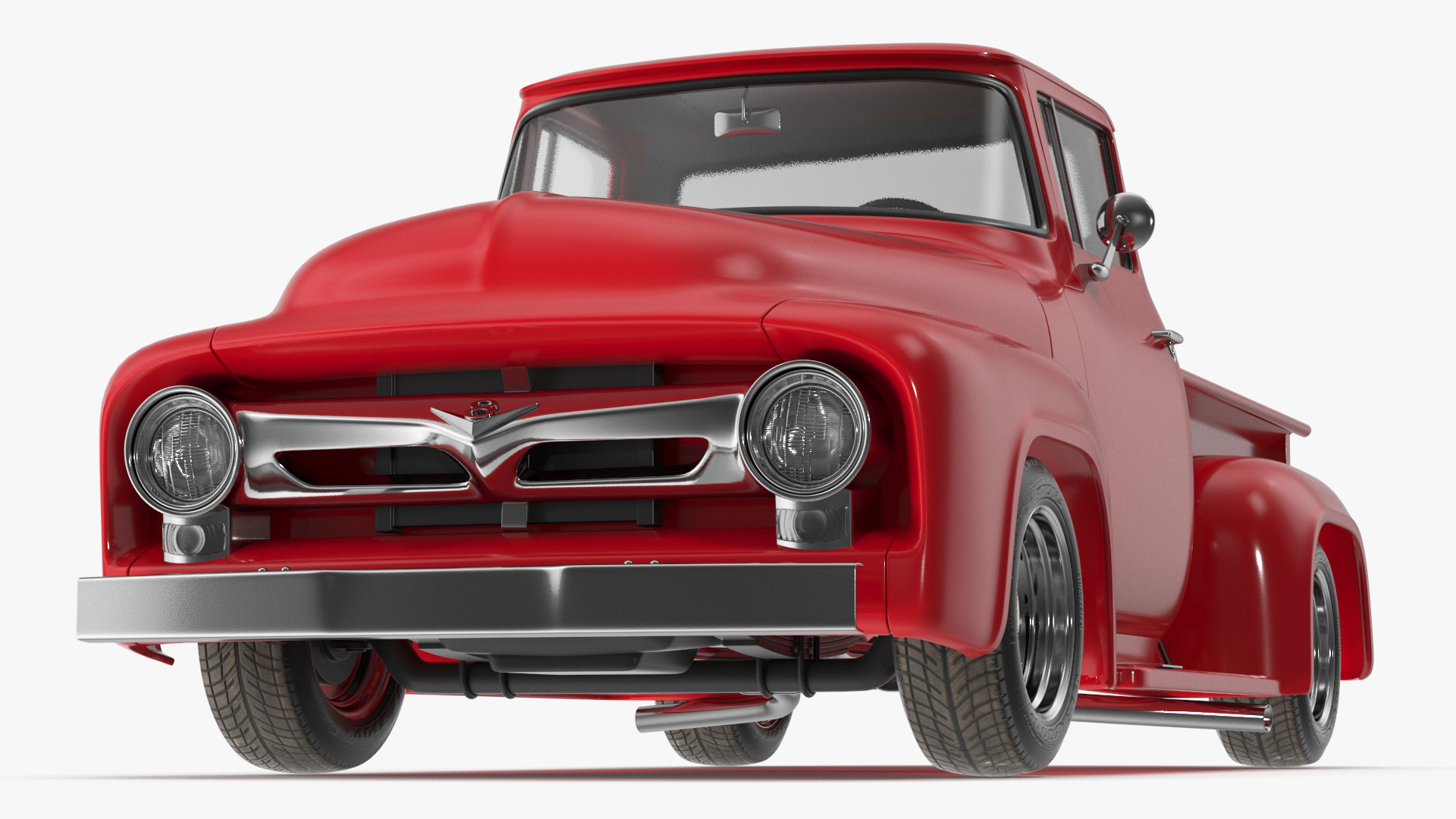 1956 Ford F100 Pickup Truck Tuned Simple Interior 3D model
