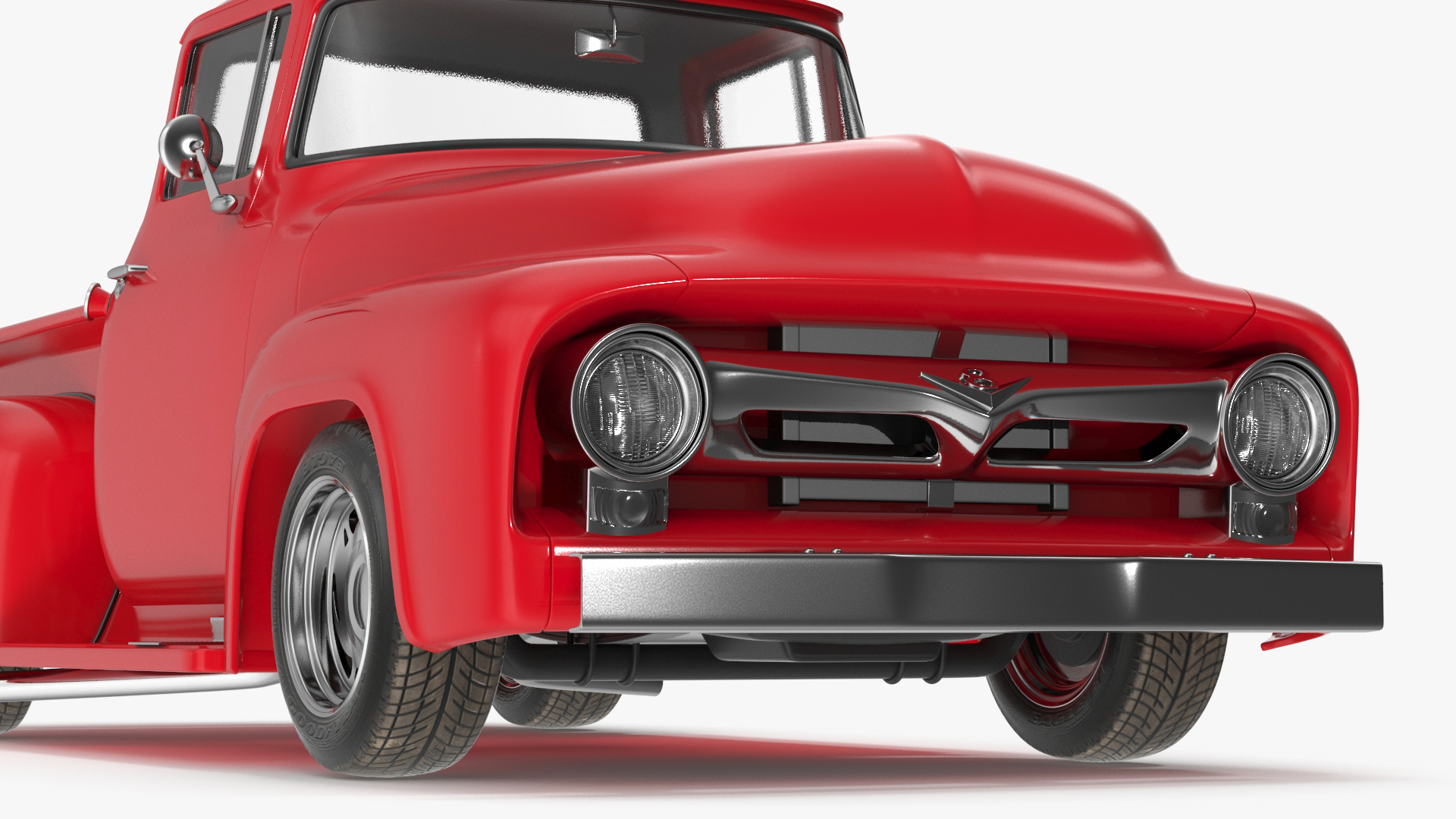 1956 Ford F100 Pickup Truck Tuned Simple Interior 3D model