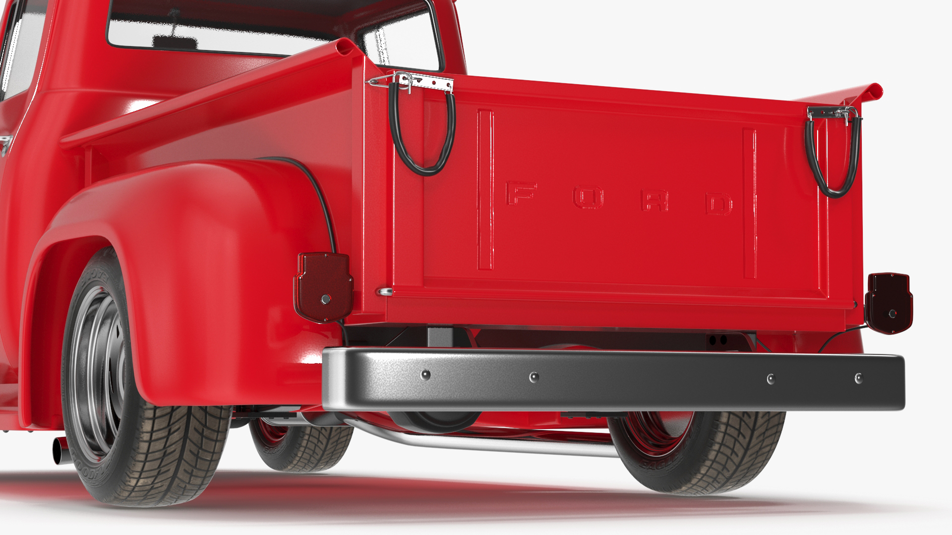 1956 Ford F100 Pickup Truck Tuned Simple Interior 3D model