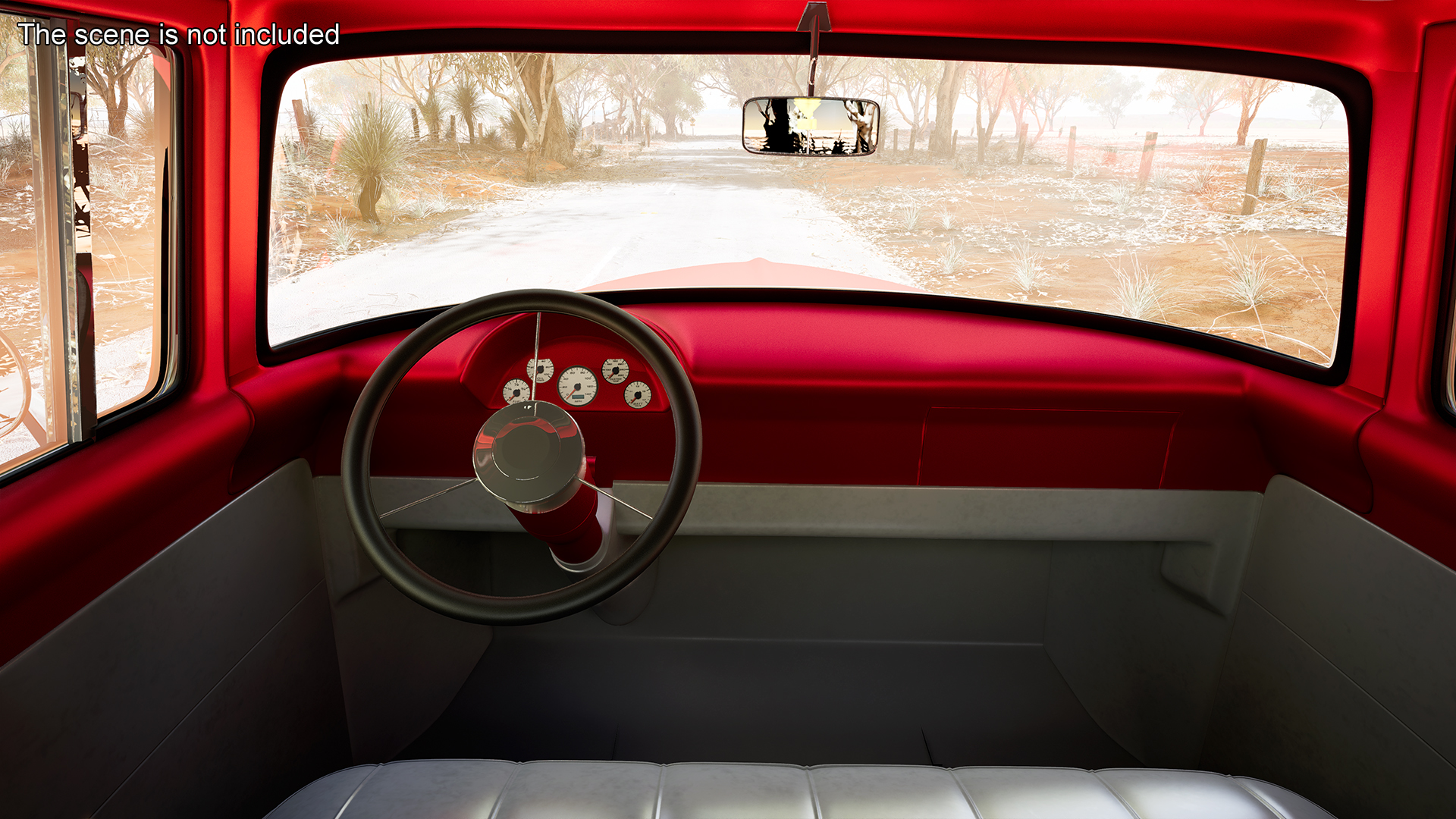 1956 Ford F100 Pickup Truck Tuned Simple Interior 3D model