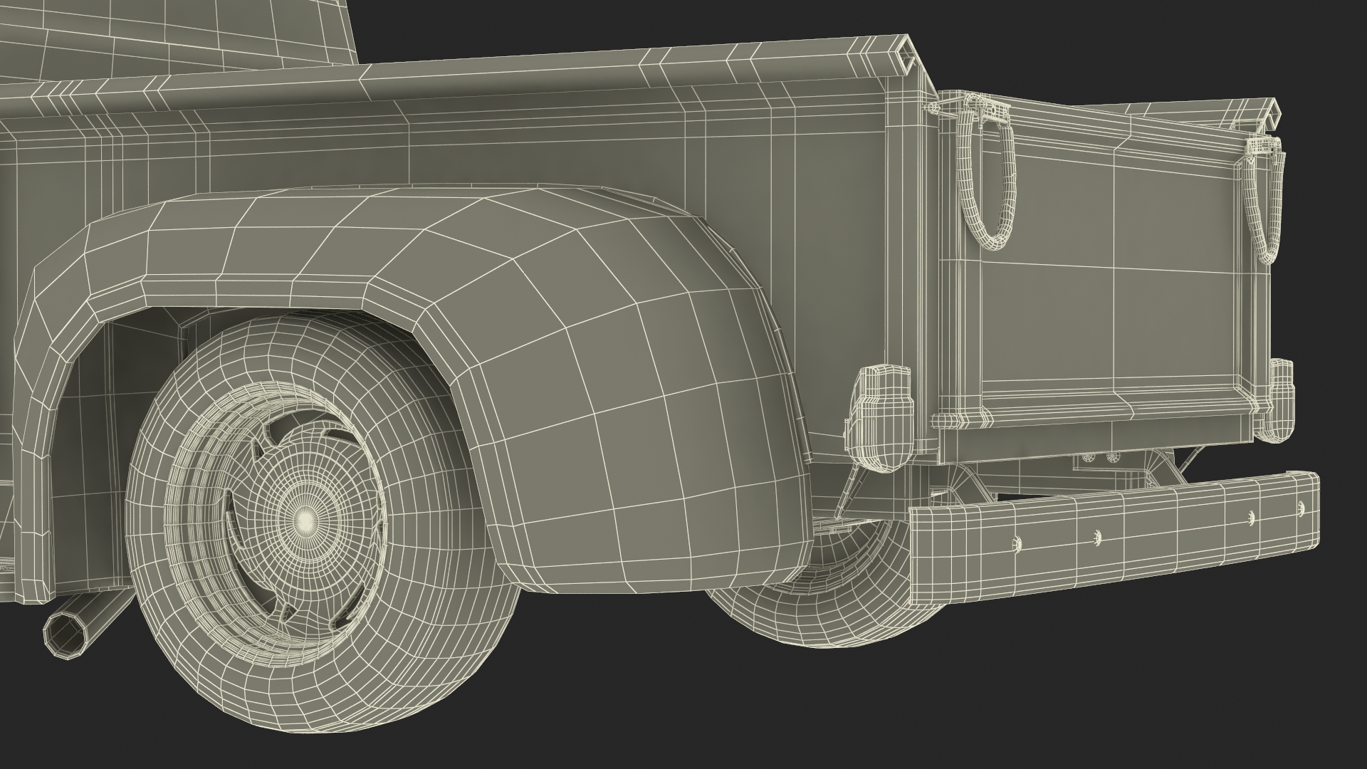 1956 Ford F100 Pickup Truck Tuned Simple Interior 3D model