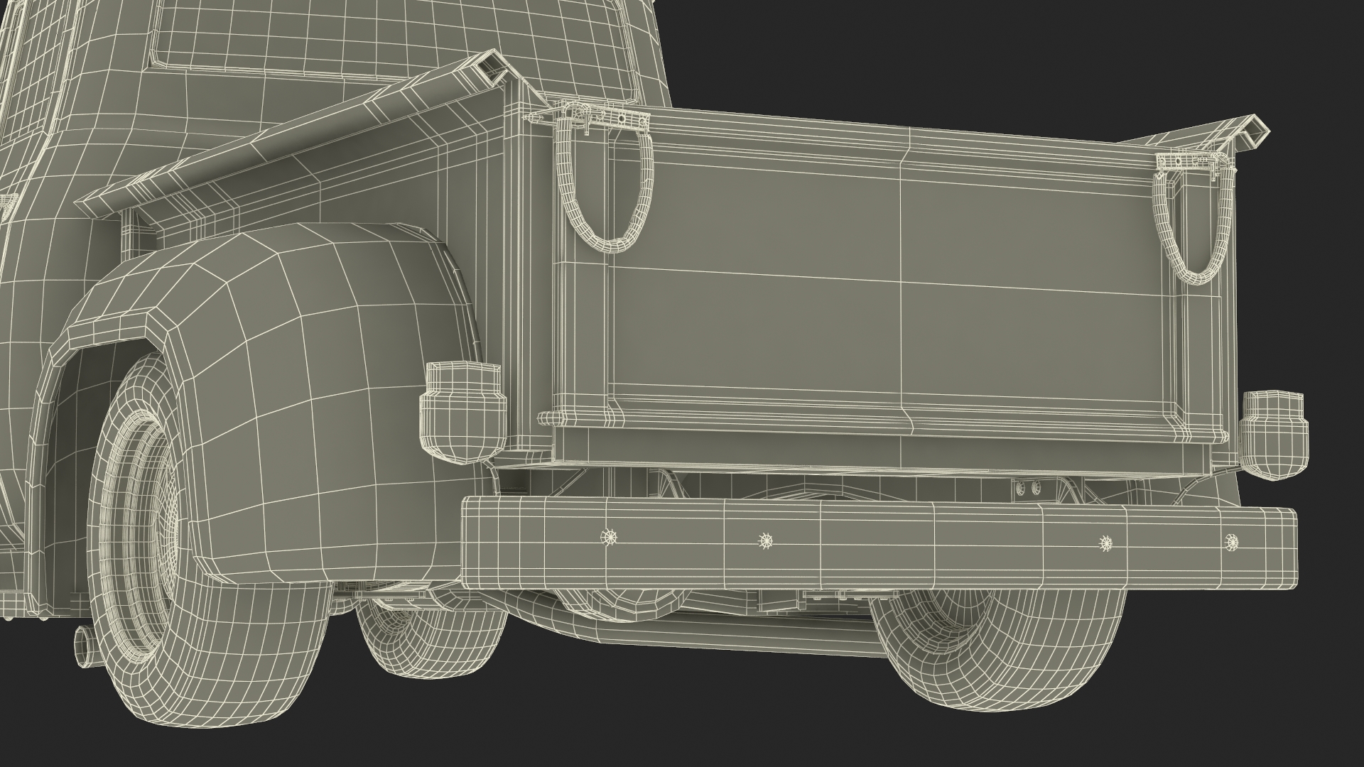 1956 Ford F100 Pickup Truck Tuned Simple Interior 3D model