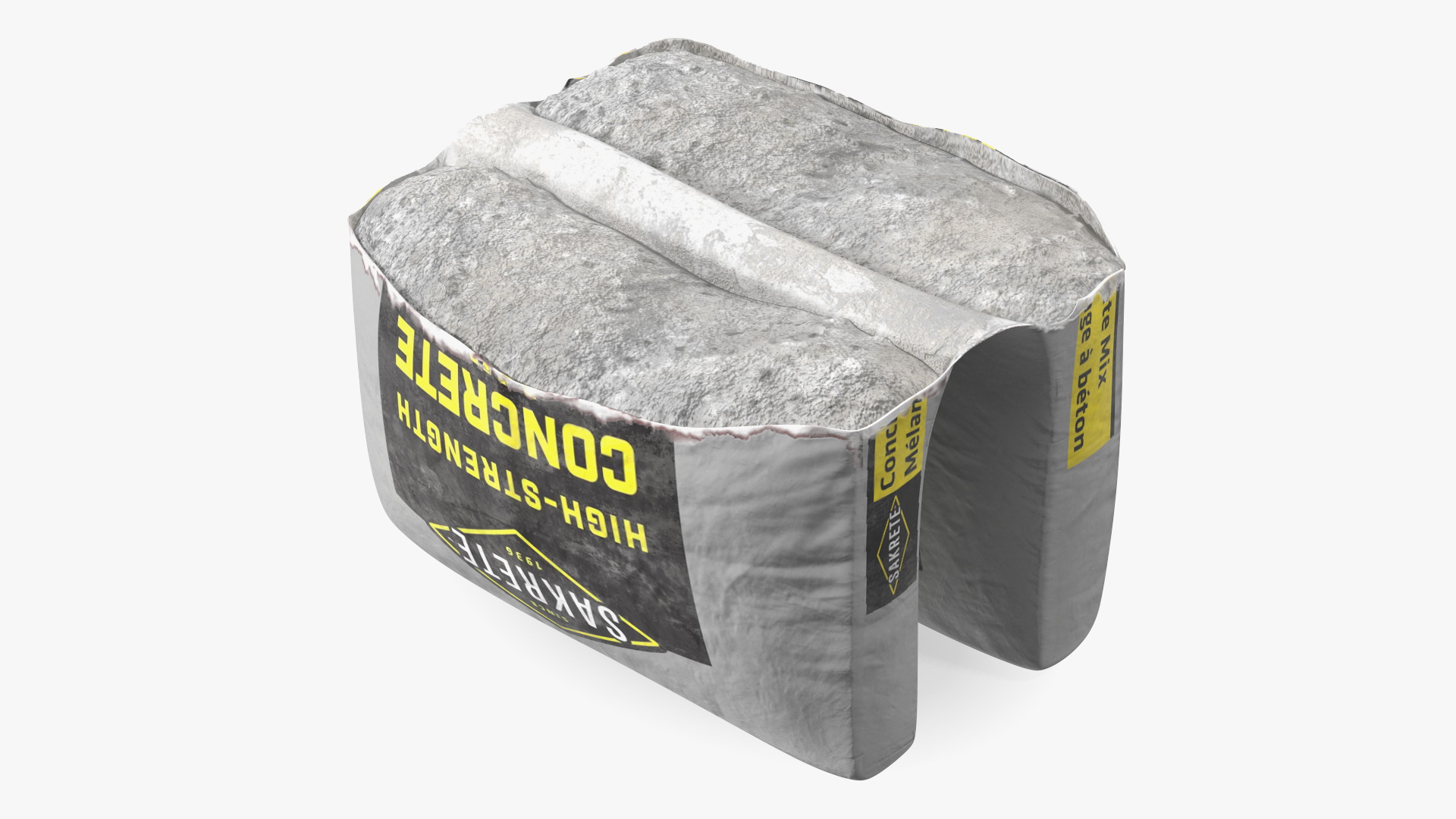Open Package of Cement Sakrete 80 Lb White 3D