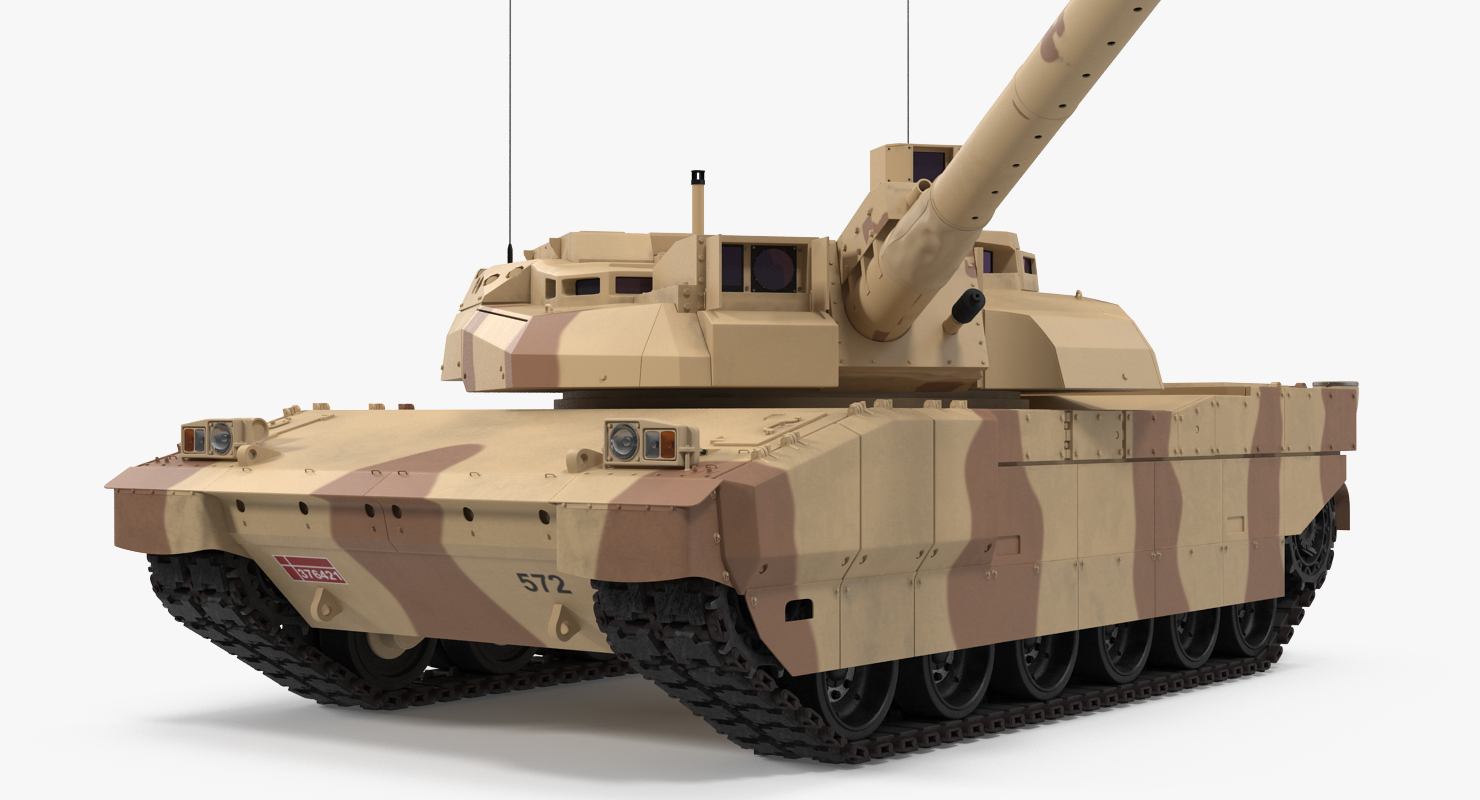 3D French Army Tank AMX 56 Leclerc Rigged model