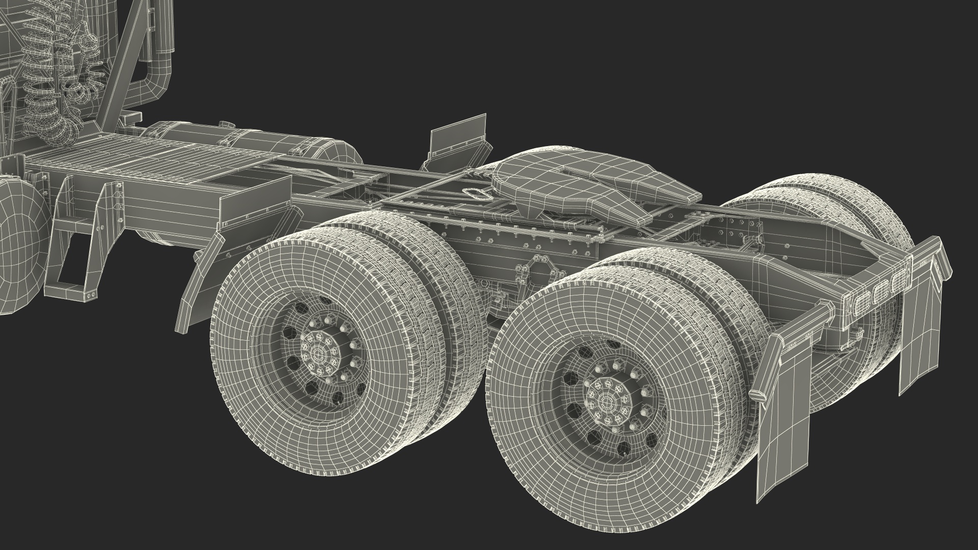 Mack Medium Duty Truck Blue Rigged 3D model
