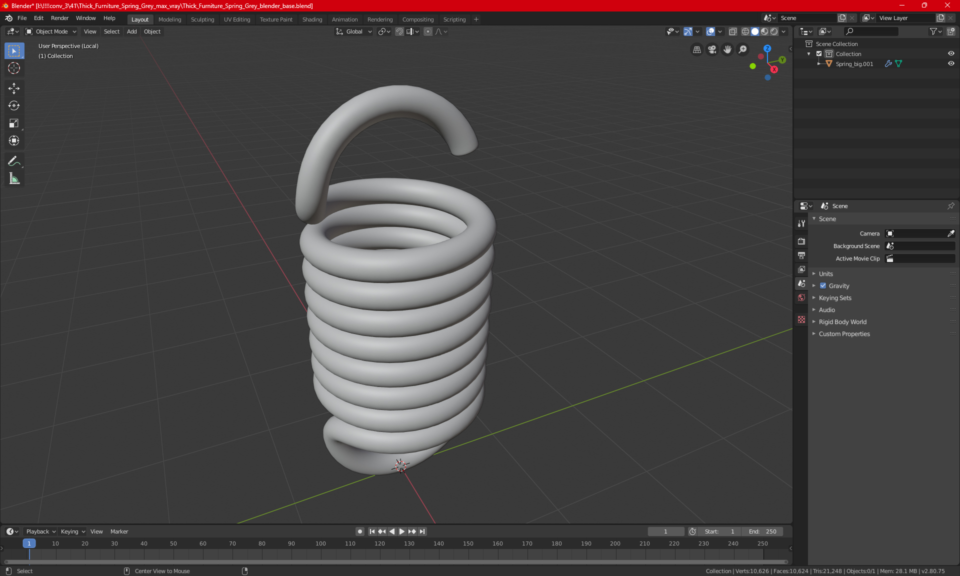 3D Thick Metal Spring model