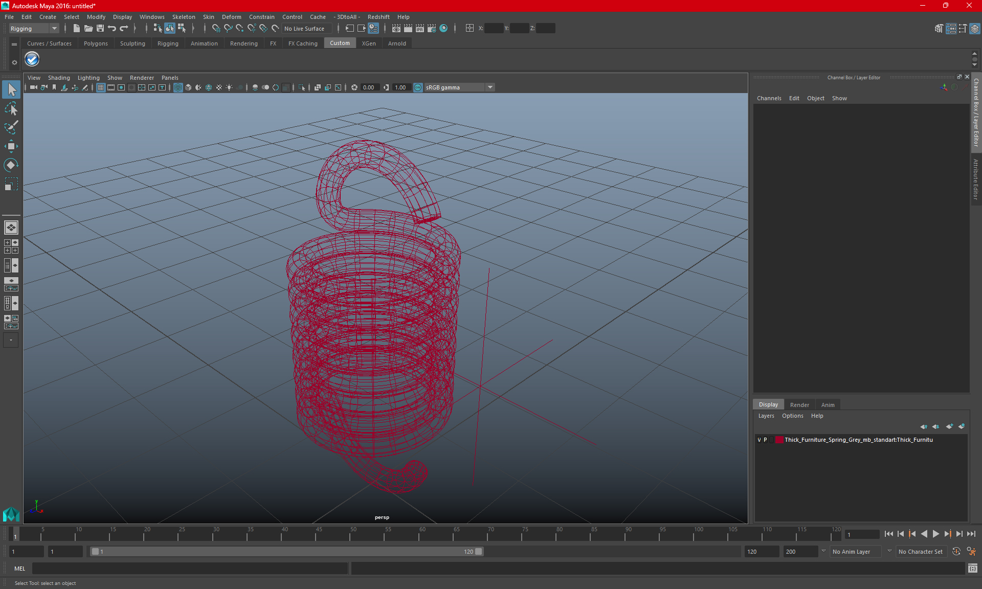 3D Thick Metal Spring model