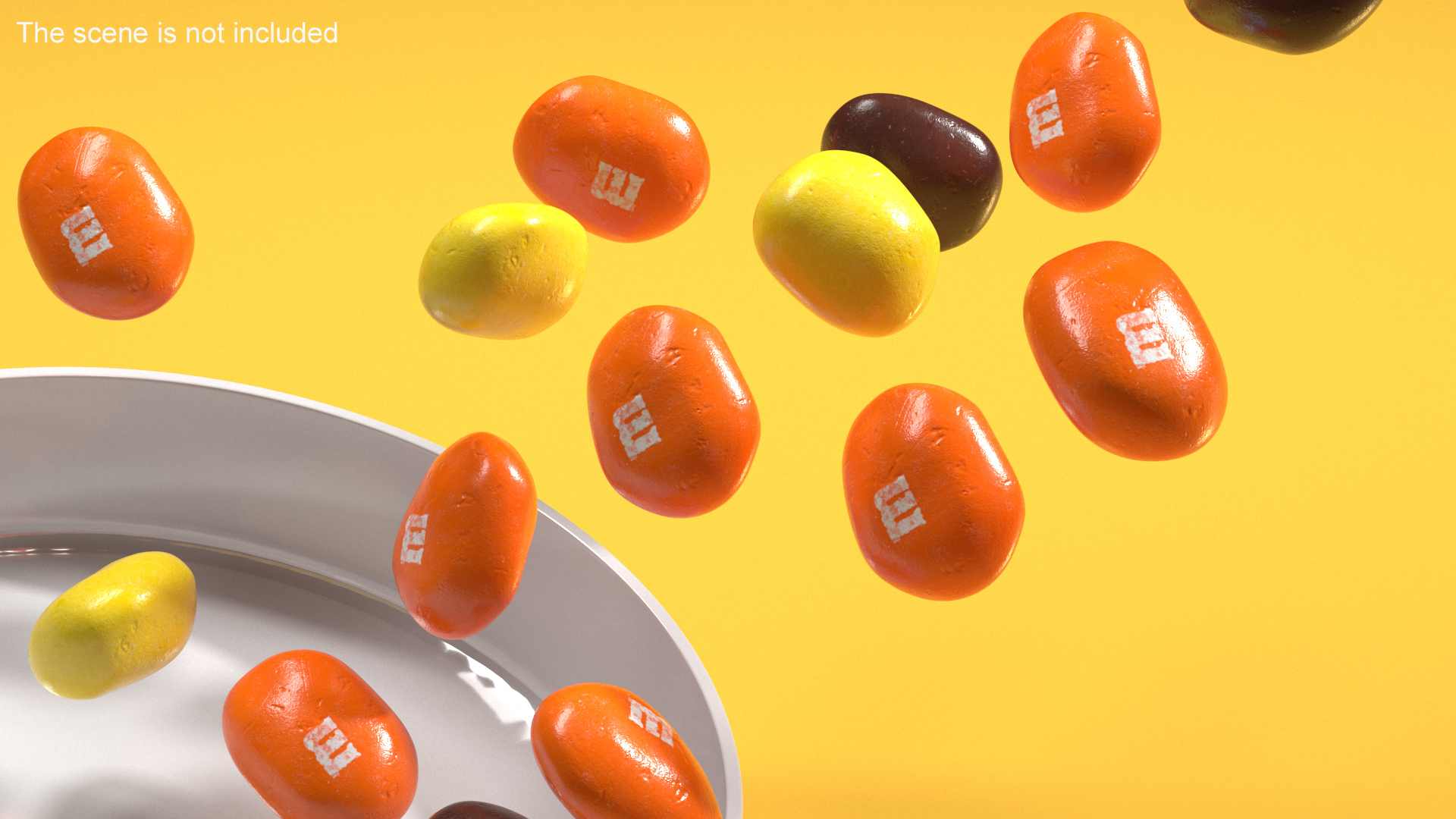 3D model M and Ms Nut Candy Orange