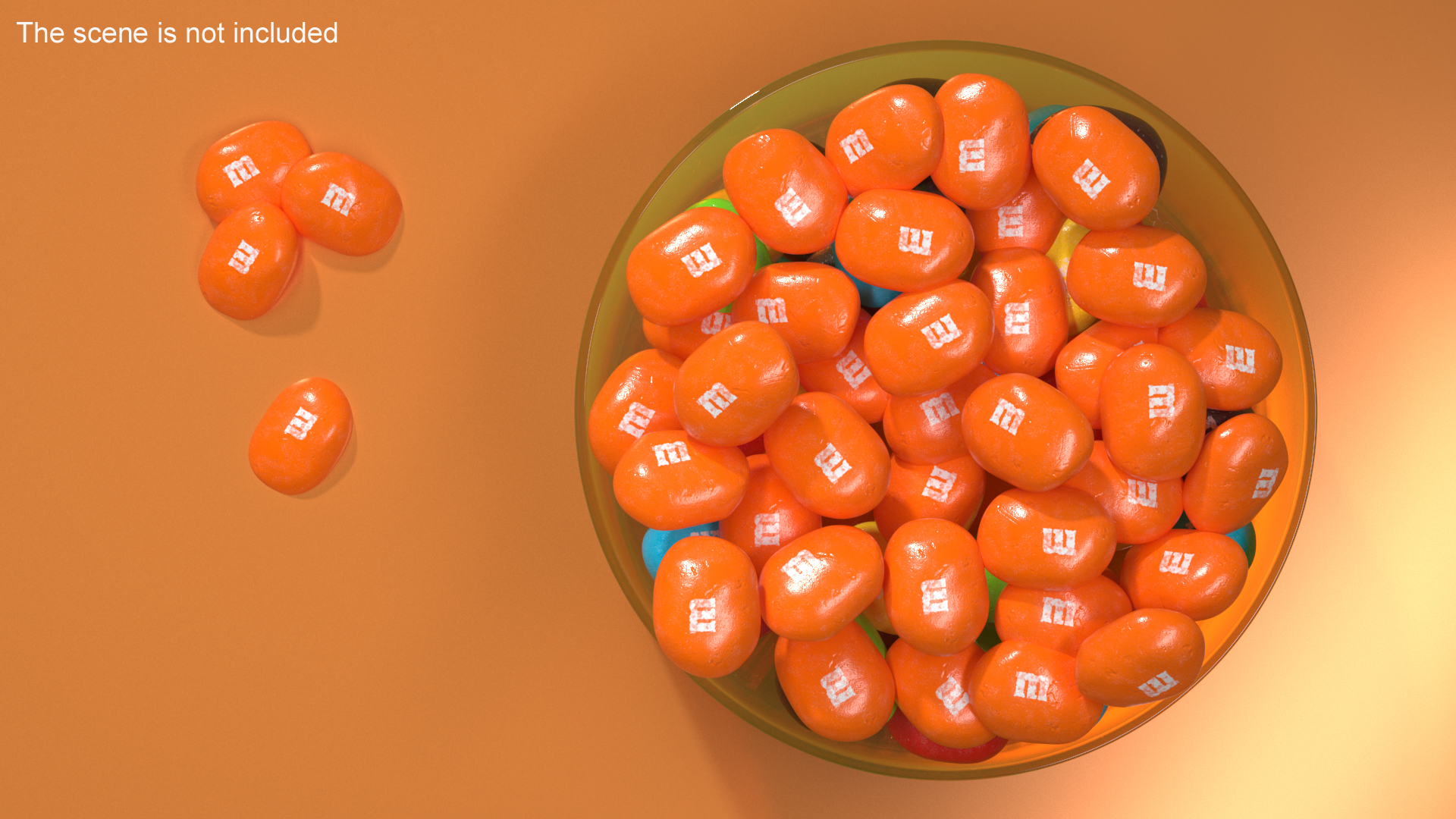 3D model M and Ms Nut Candy Orange