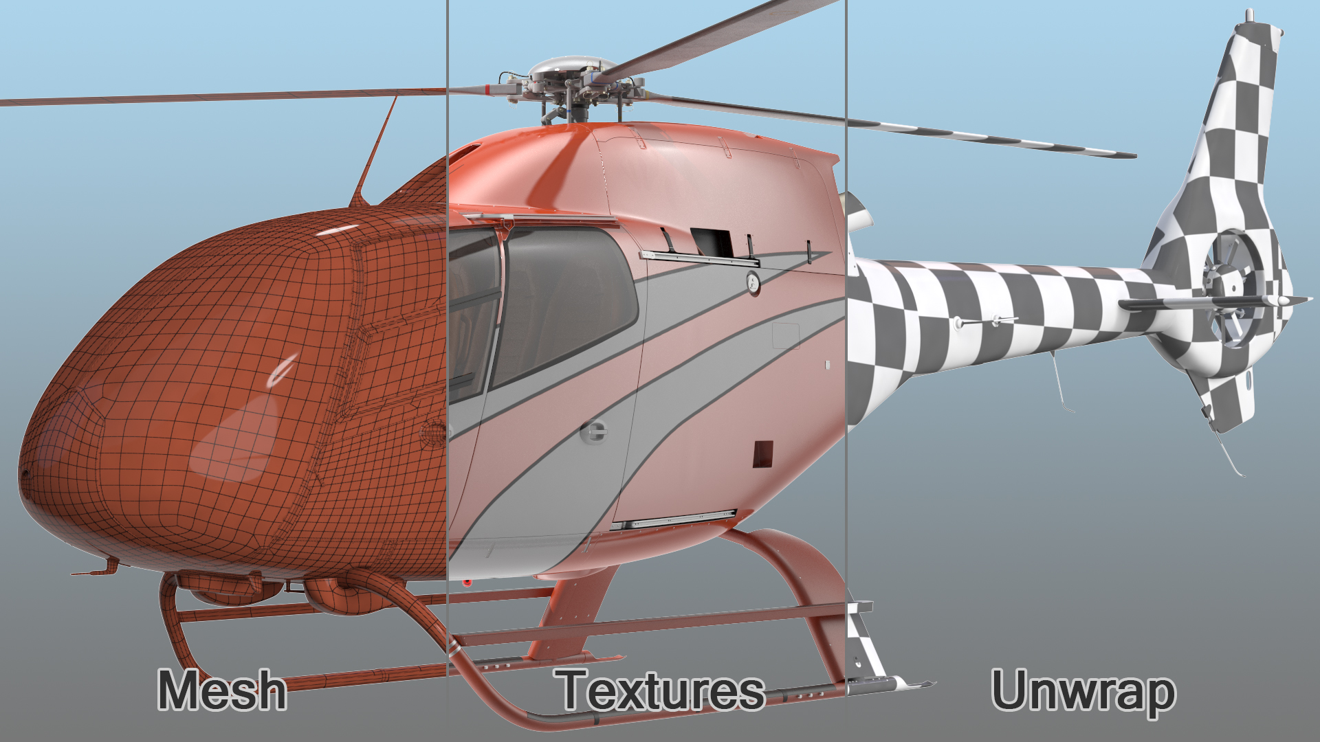 Executive Lightweight Helicopter 3D