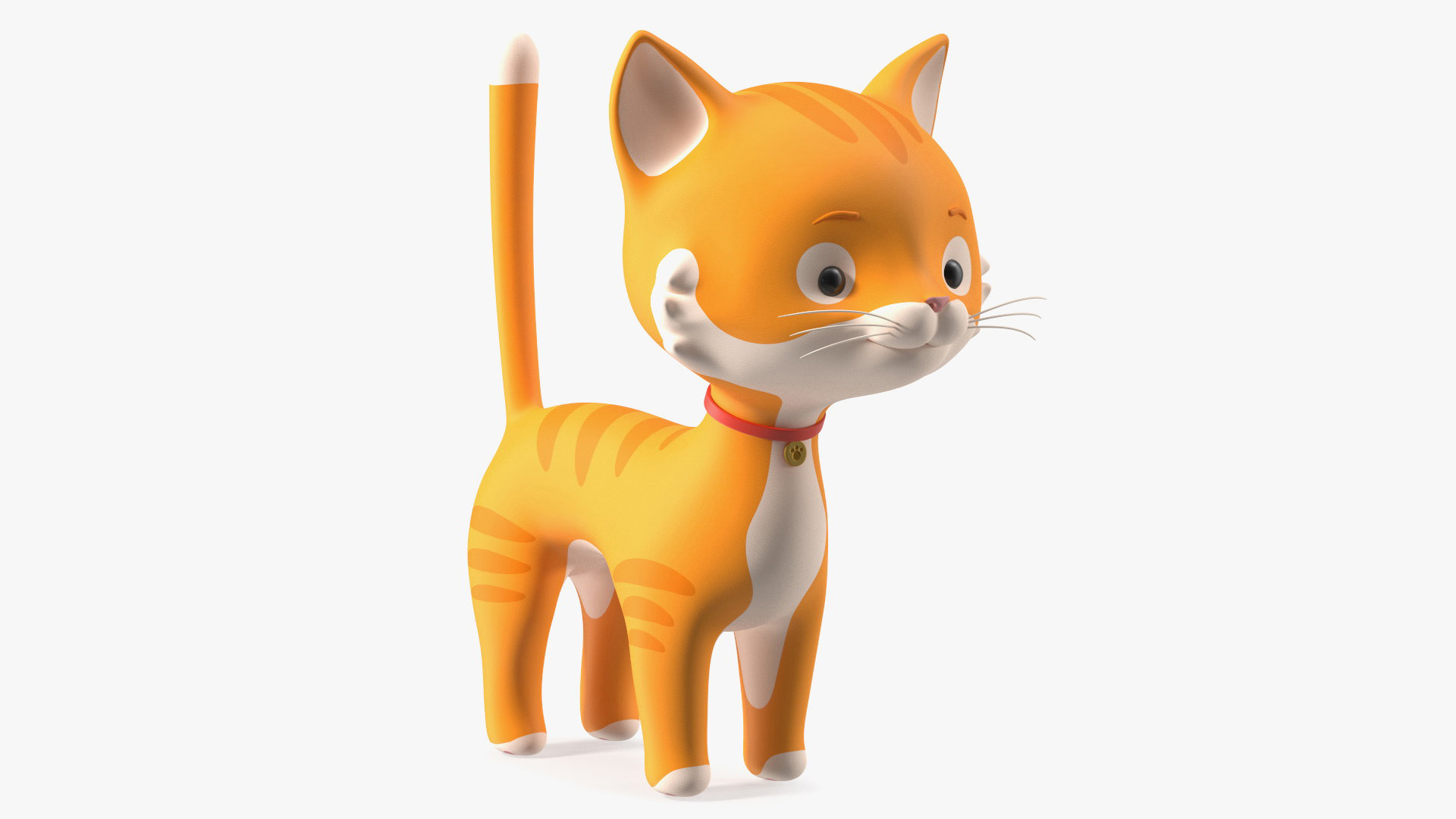 Funny and Cute Cartoon Cat Rigged for Cinema 4D 3D