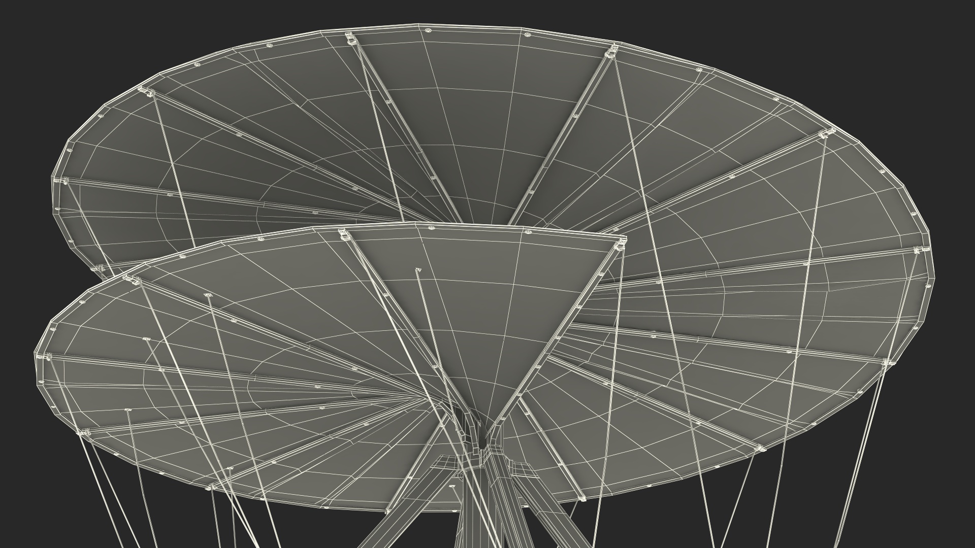 3D model Leonardo Da Vinci Helicopter Wooden Concept Rigged