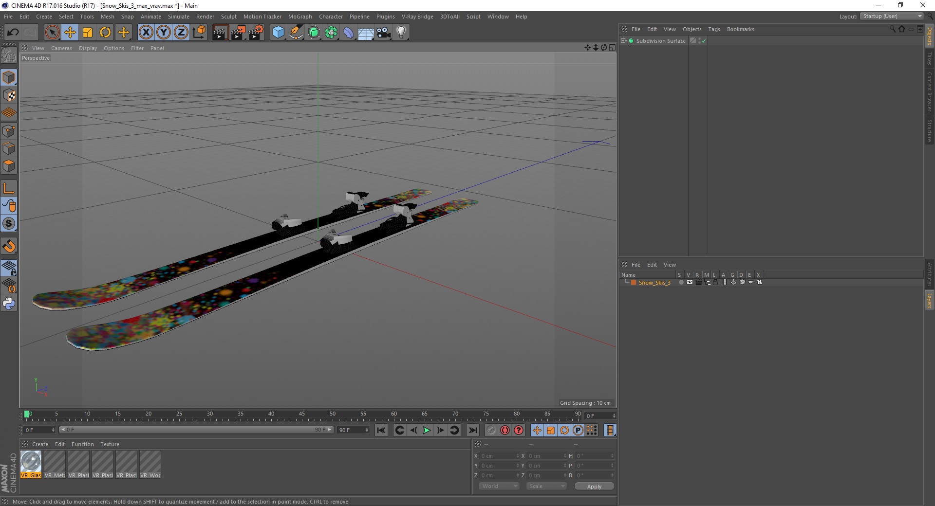 3D Snow Skis 3