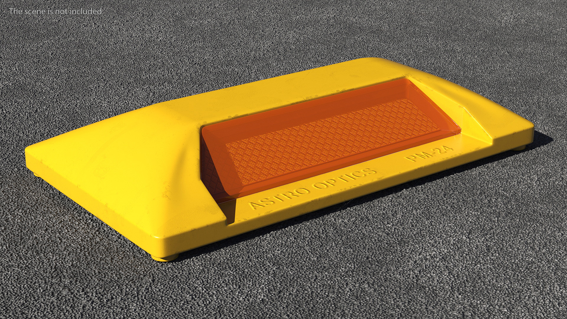 Orange Reflective Road Stud 3D