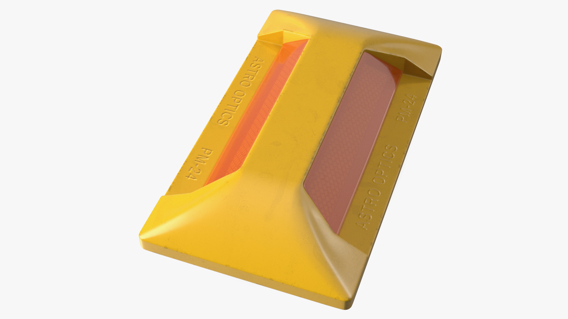 Orange Reflective Road Stud 3D