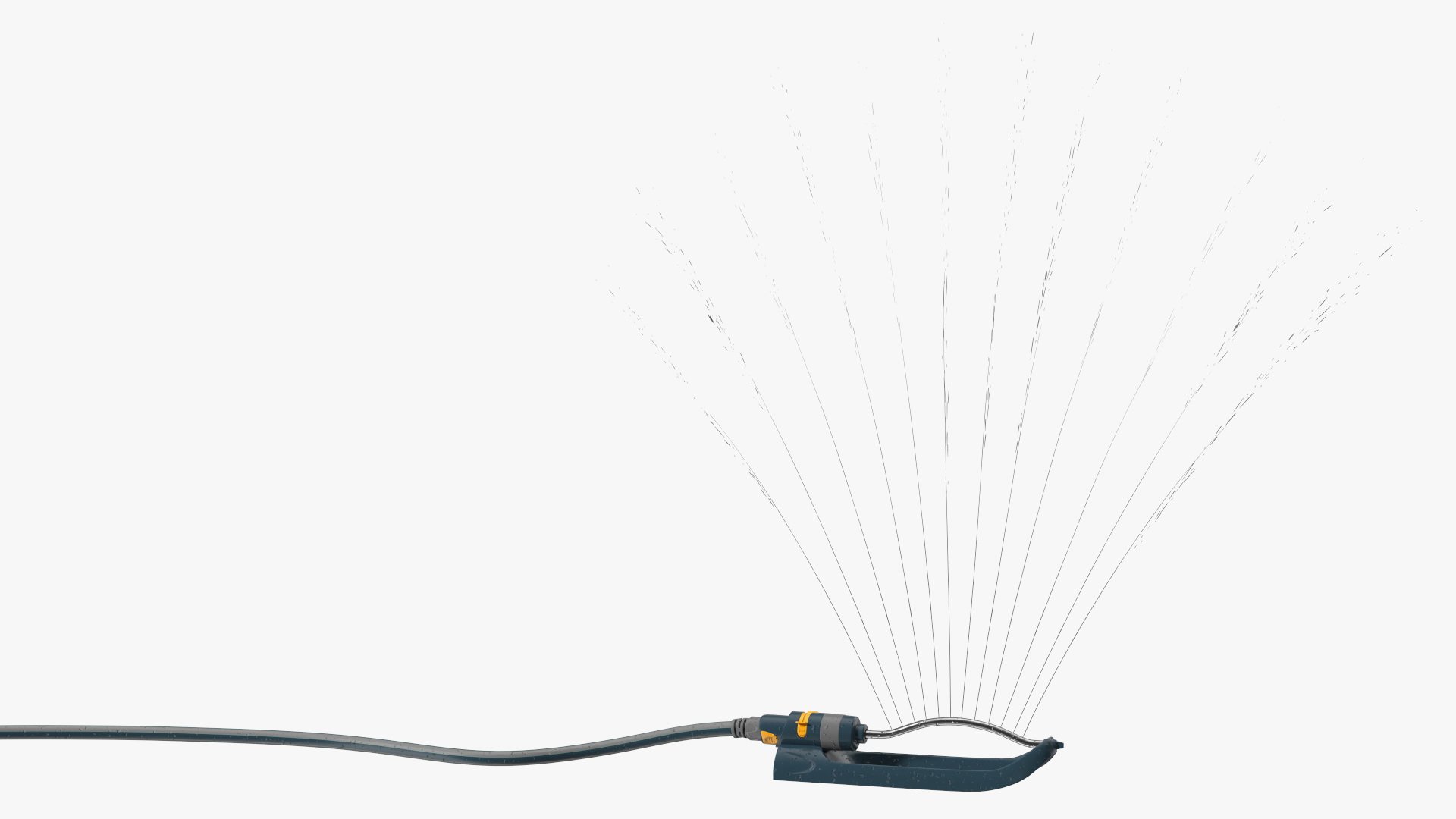3D model Rectangular Garden Sprinkler with Water Spray