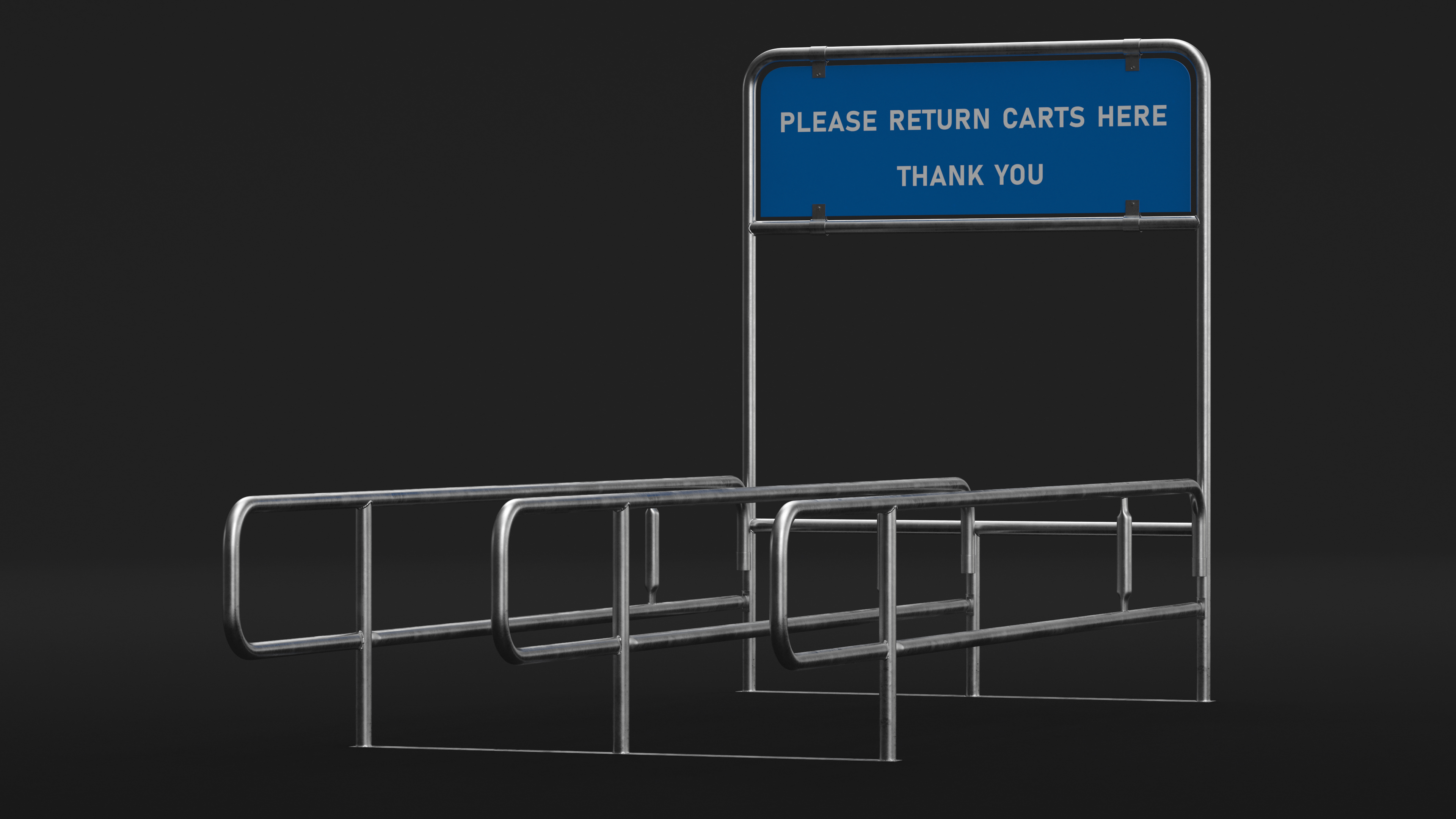 3D Grocery Cart Double Corral