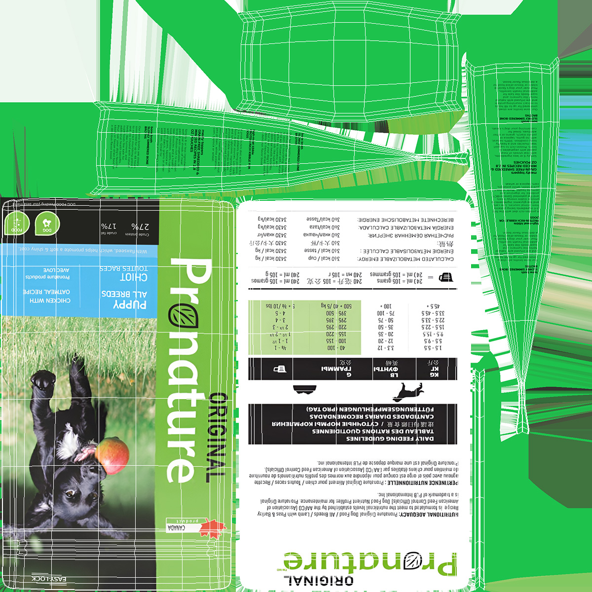 3D Pronature Puppy Food Package model