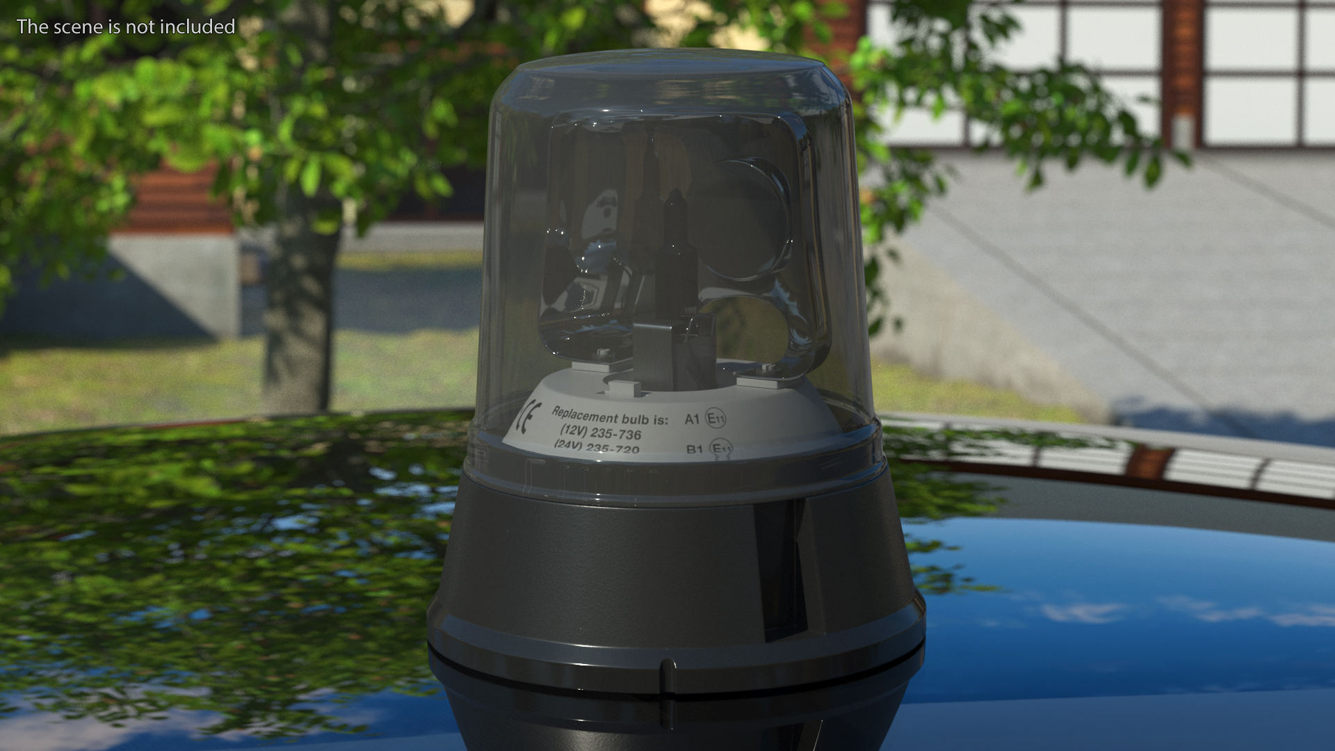 3D Flashing Rotating Beacon Transparent