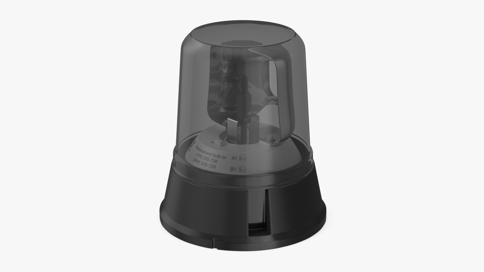 3D Flashing Rotating Beacon Transparent