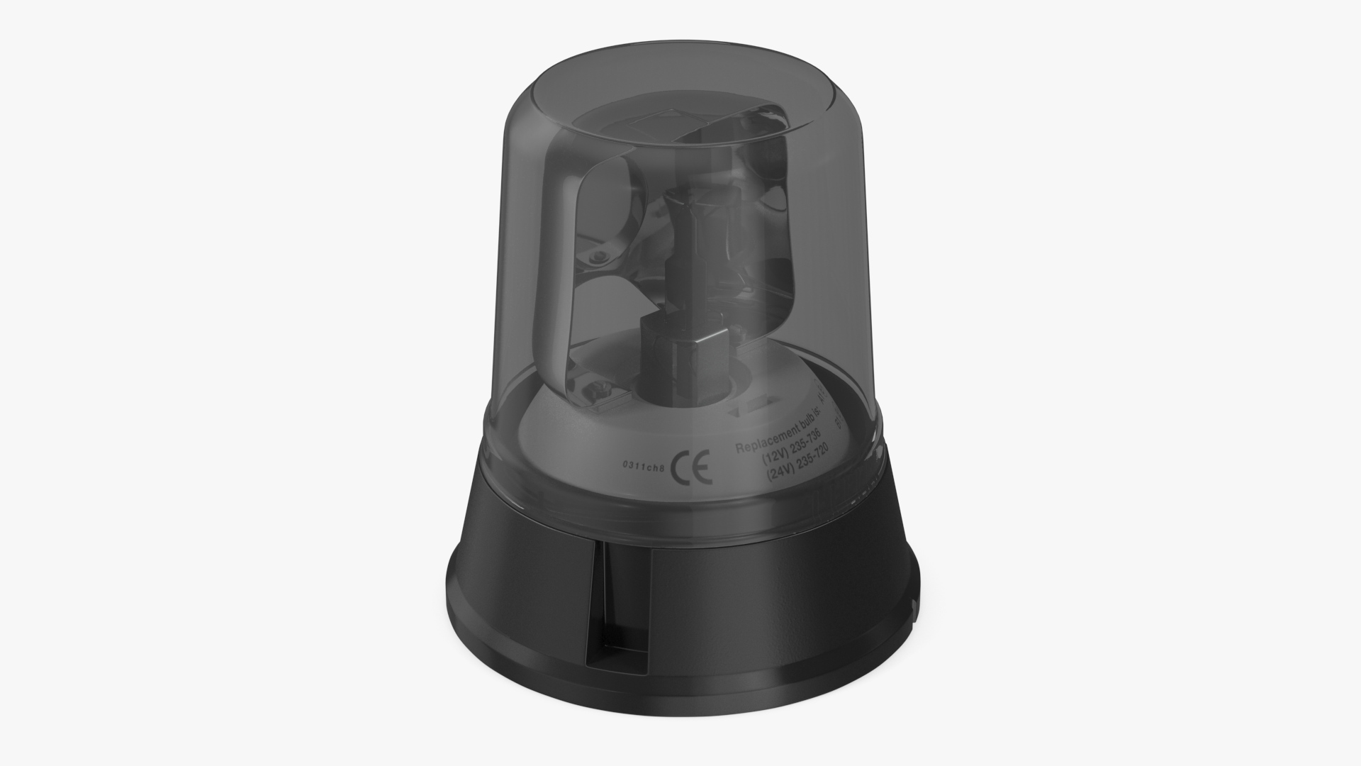 3D Flashing Rotating Beacon Transparent