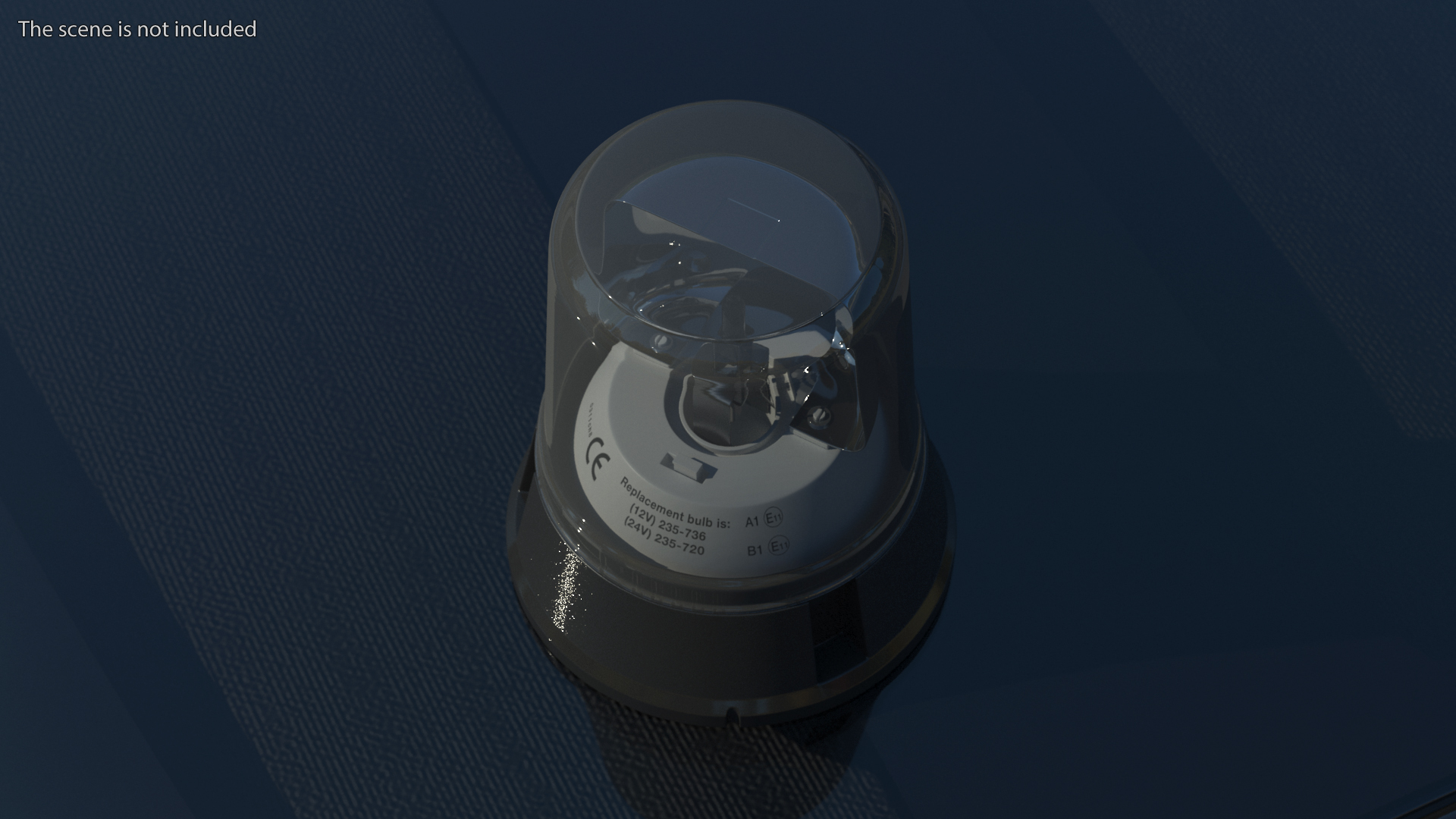 3D Flashing Rotating Beacon Transparent