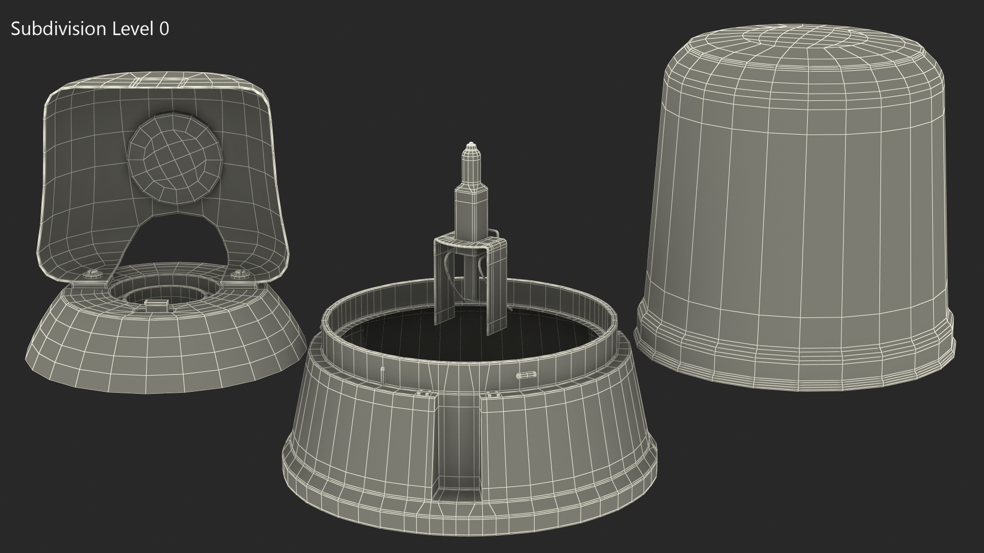 3D Flashing Rotating Beacon Transparent
