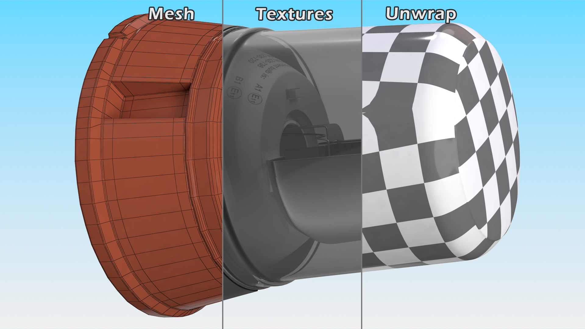 3D Flashing Rotating Beacon Transparent