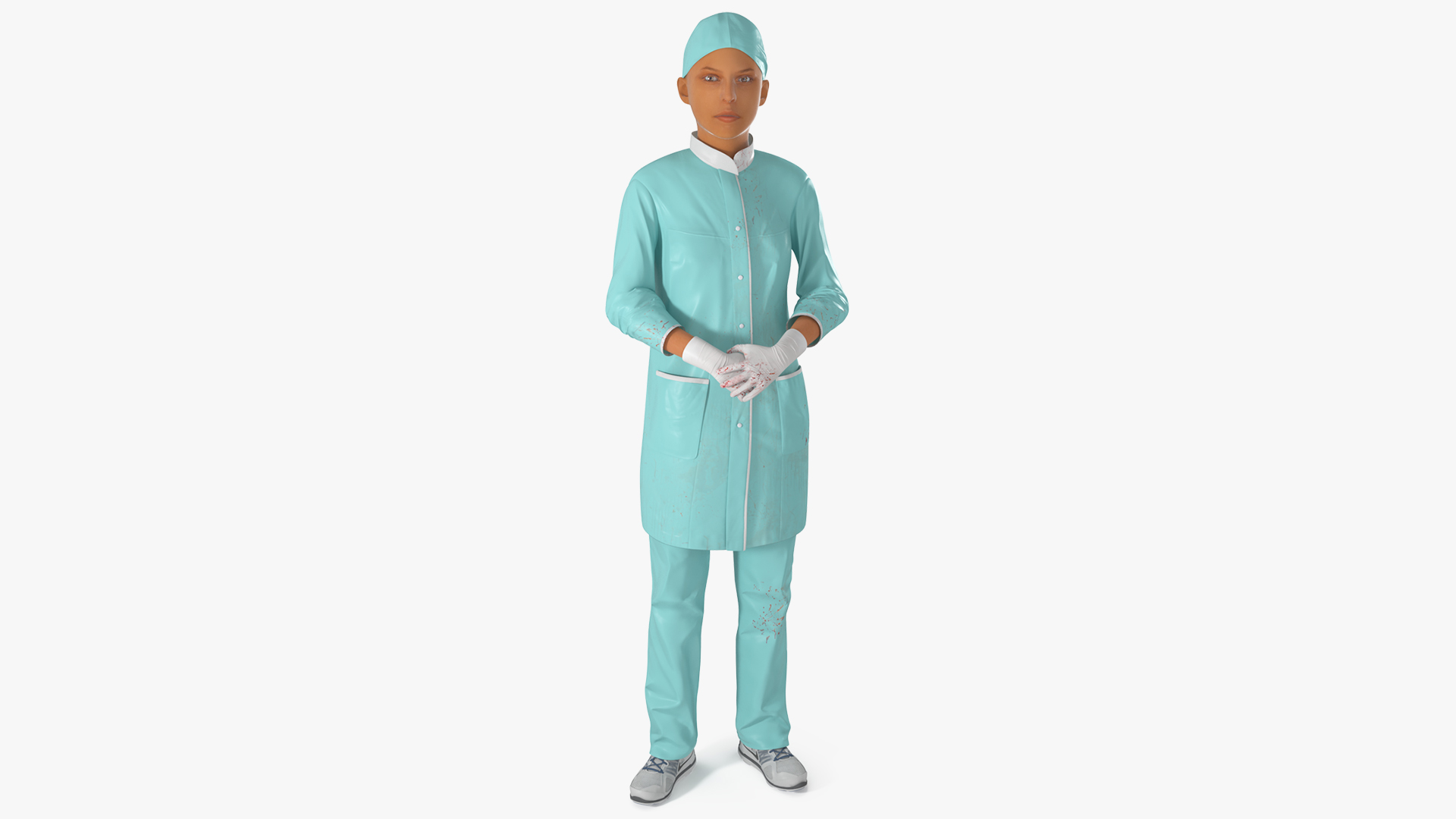 3D Lady Surgeon or Nurse Rigged model