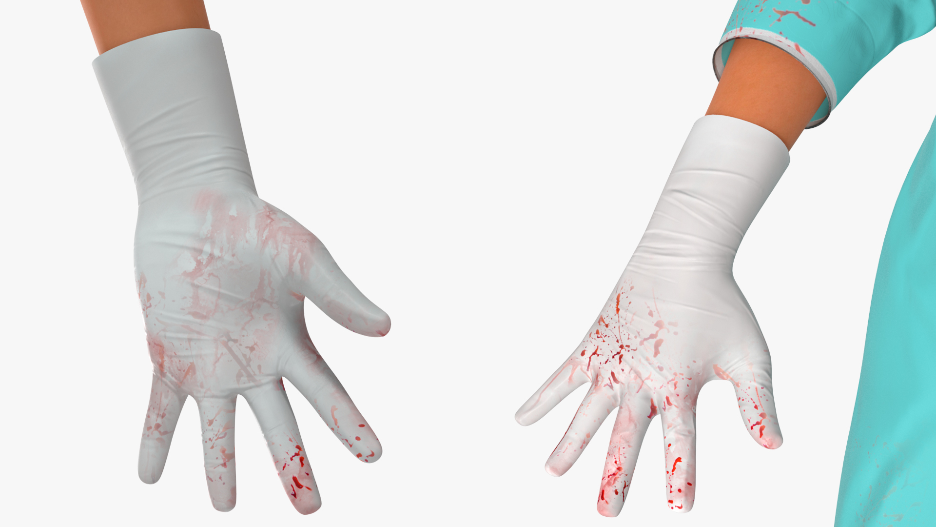 3D Lady Surgeon or Nurse Rigged model
