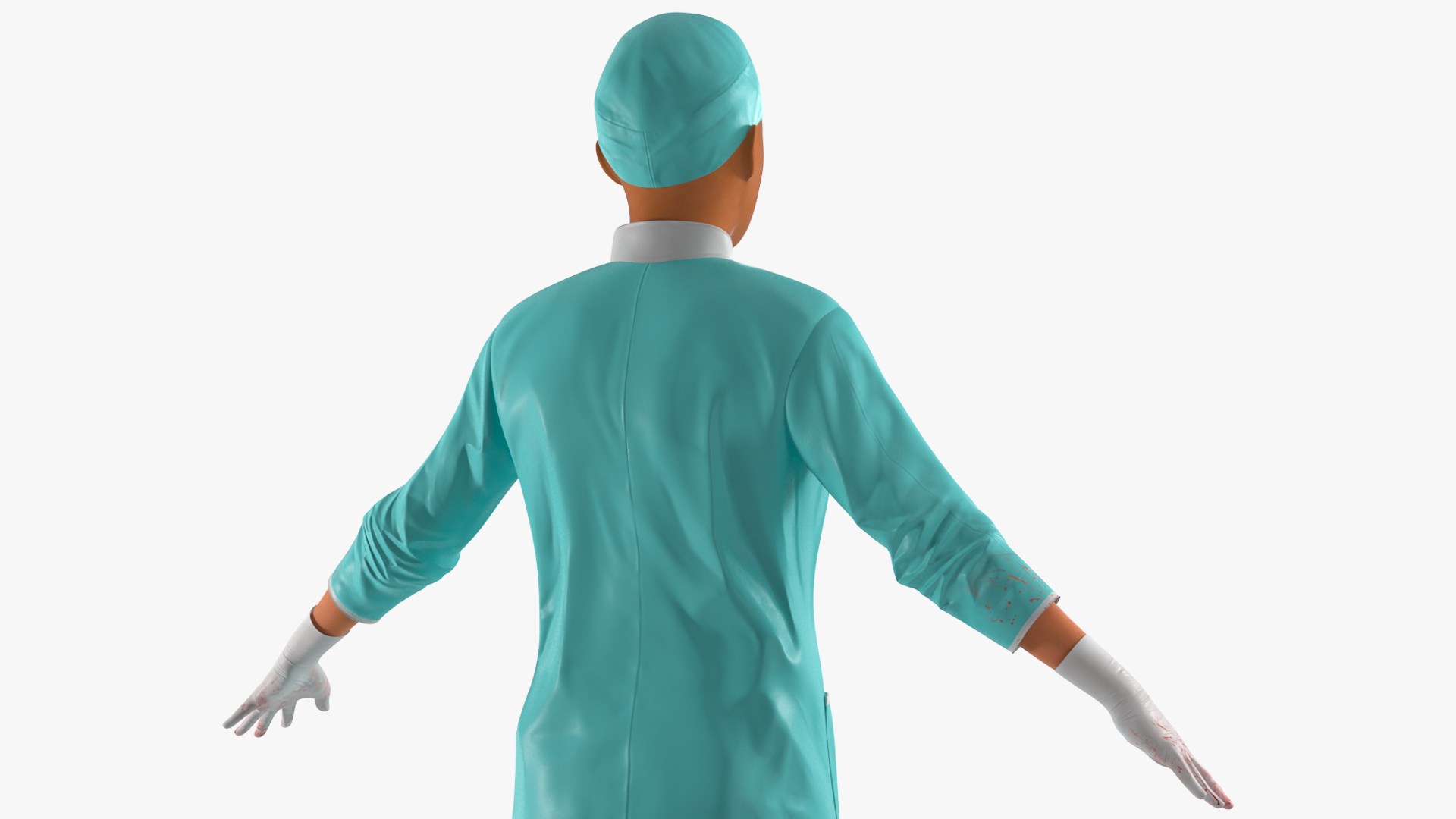 3D Lady Surgeon or Nurse Rigged model
