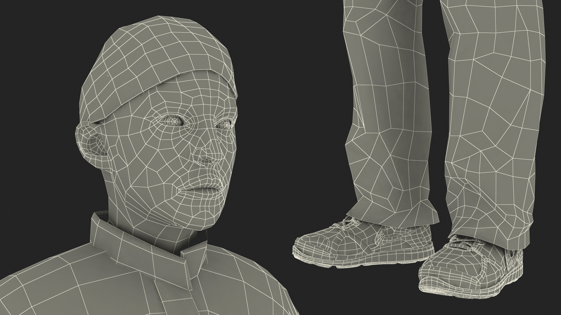 3D Lady Surgeon or Nurse Rigged model