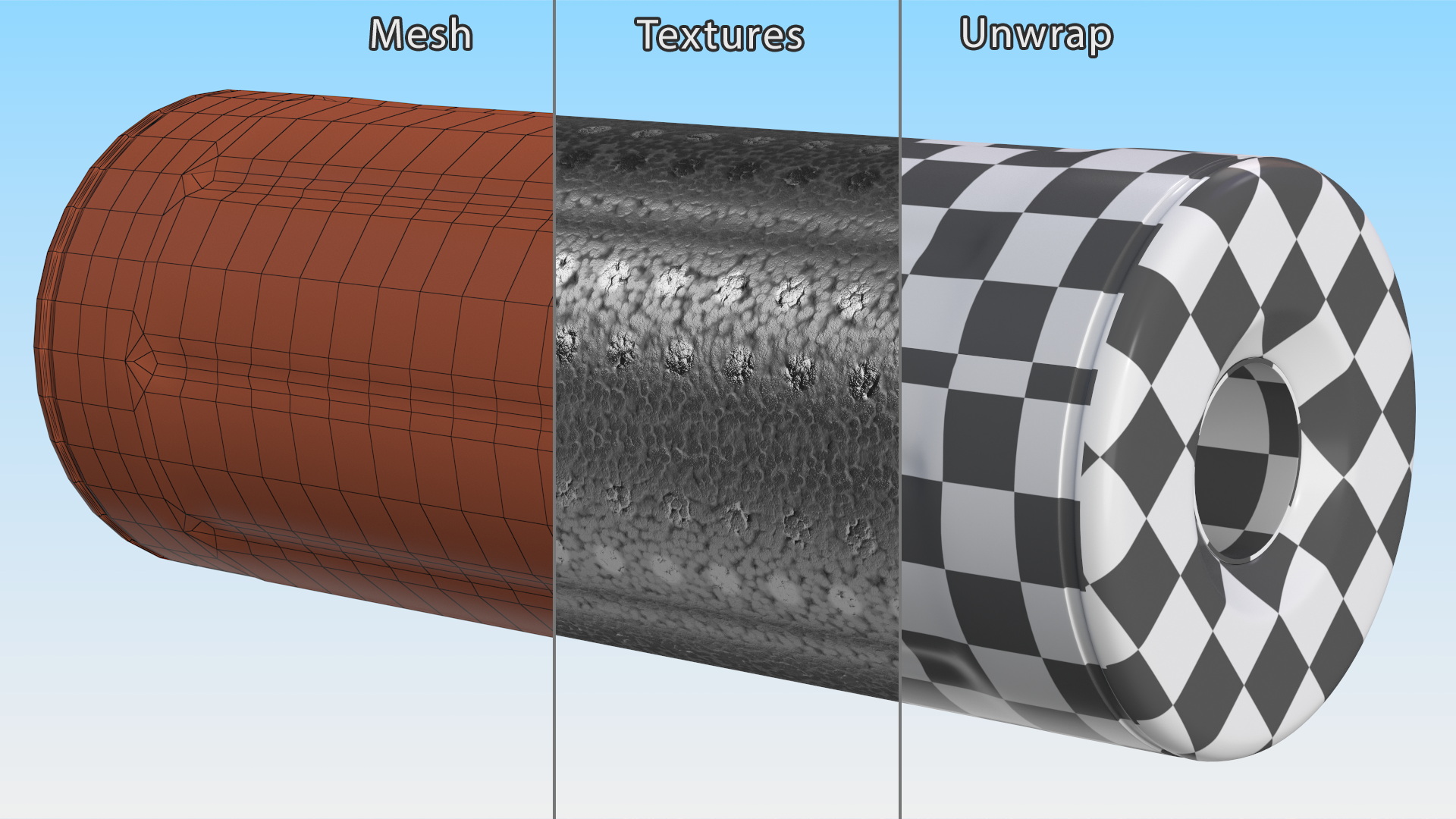 Soft Massage Foam Roller 3D model