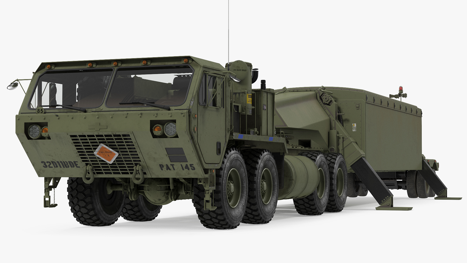 Tractor M983 with THAAD TPY2 Radar 3D model