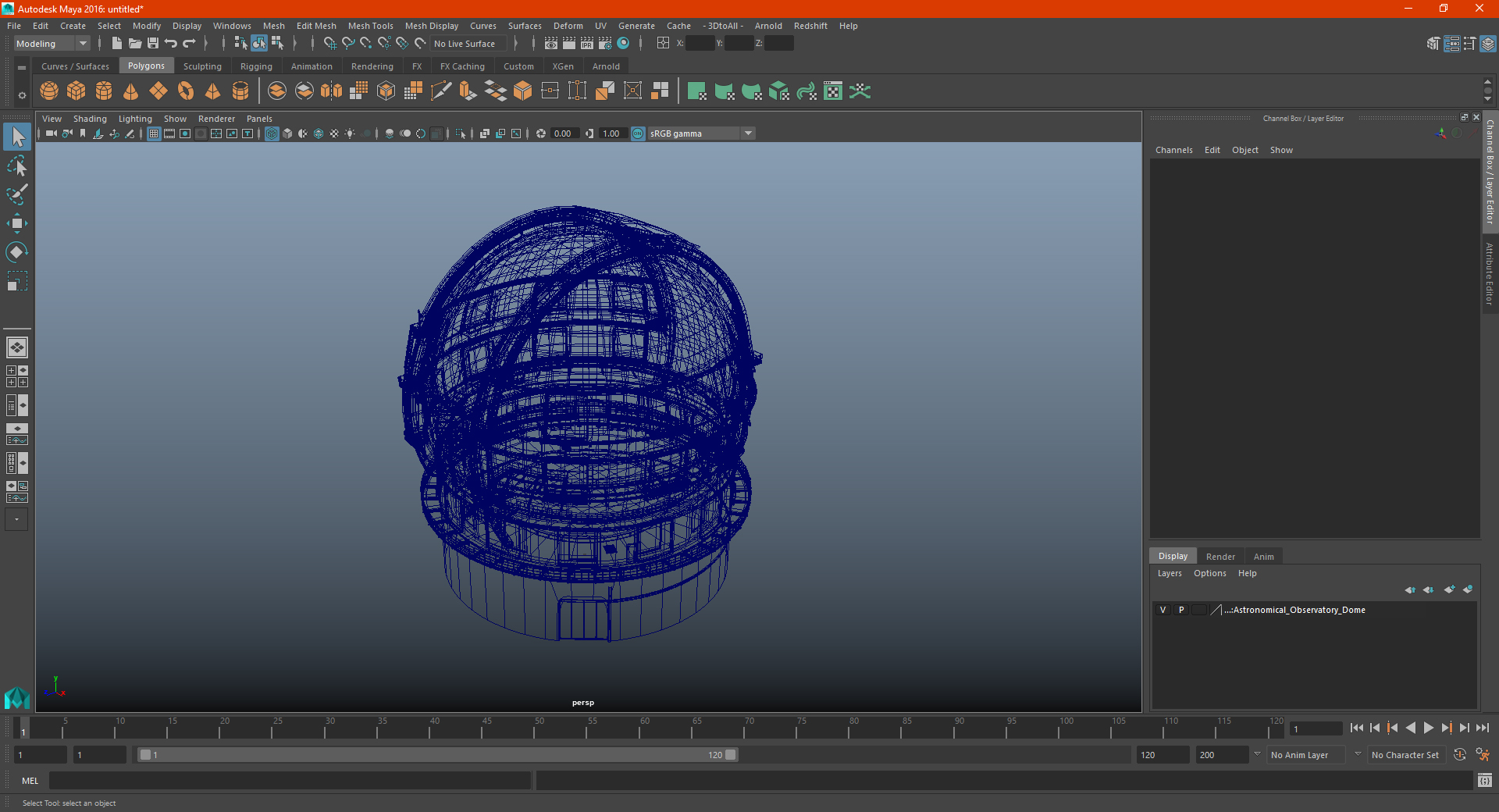 Astronomical Observatory Dome 3D model